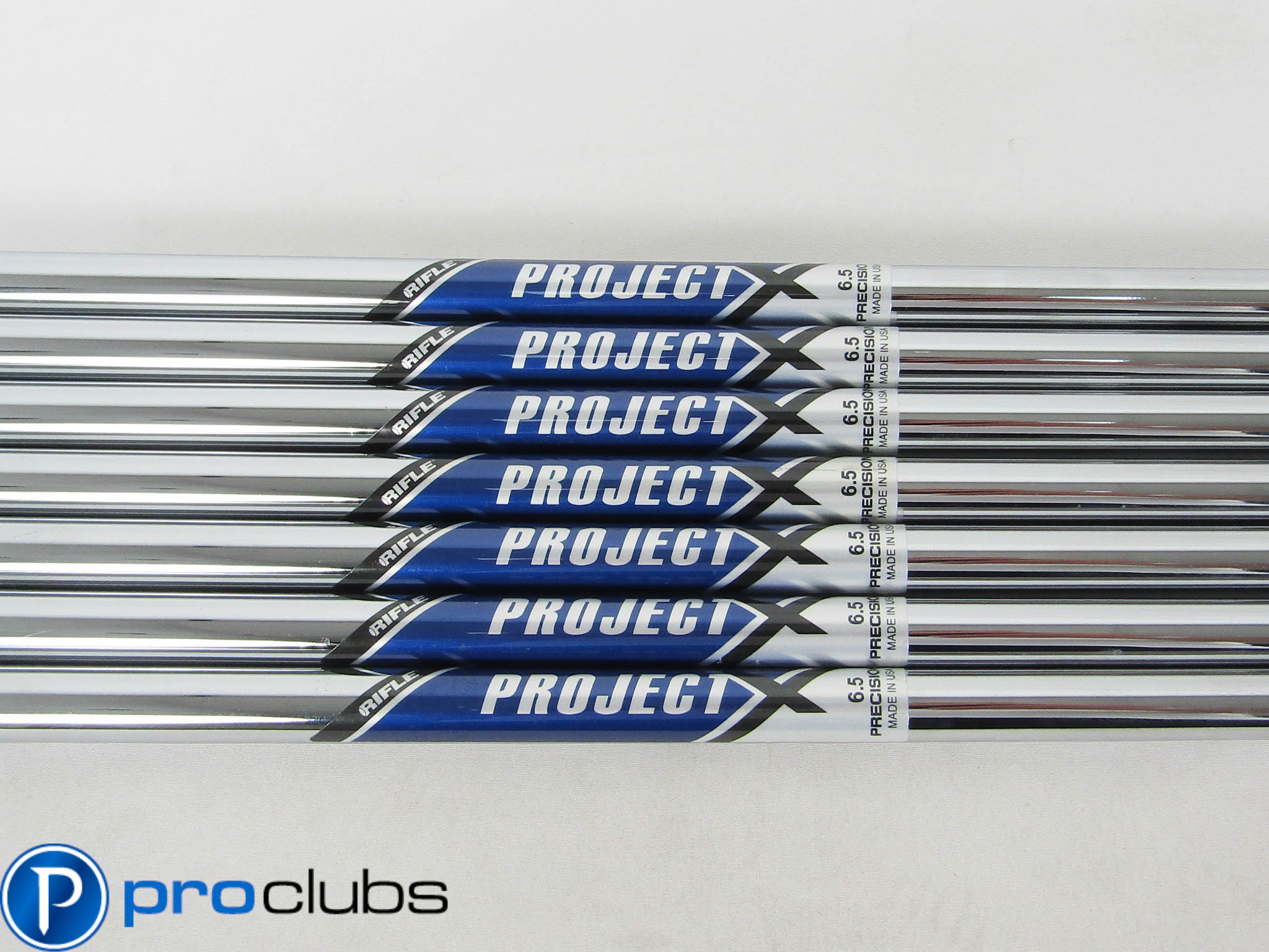 7pc NEW PROJECT X RIFLE 6.5 X-FLEX STEEL IRON SHAFTS .370 TIP #459086