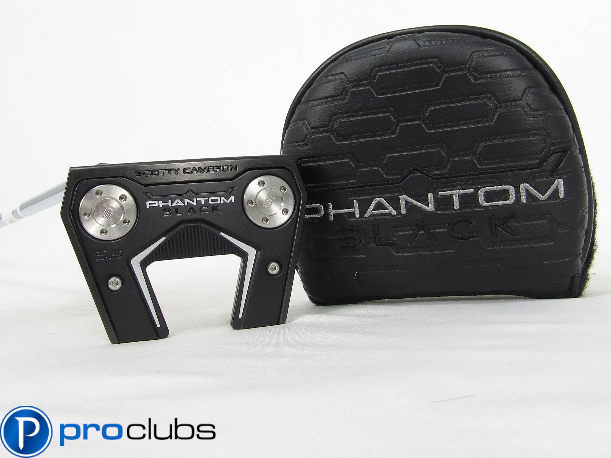 Left Handed SCOTTY CAMERON PHANTOM BLACK 5.5 PUTTER 34" w/ HEADCOVER #460459
