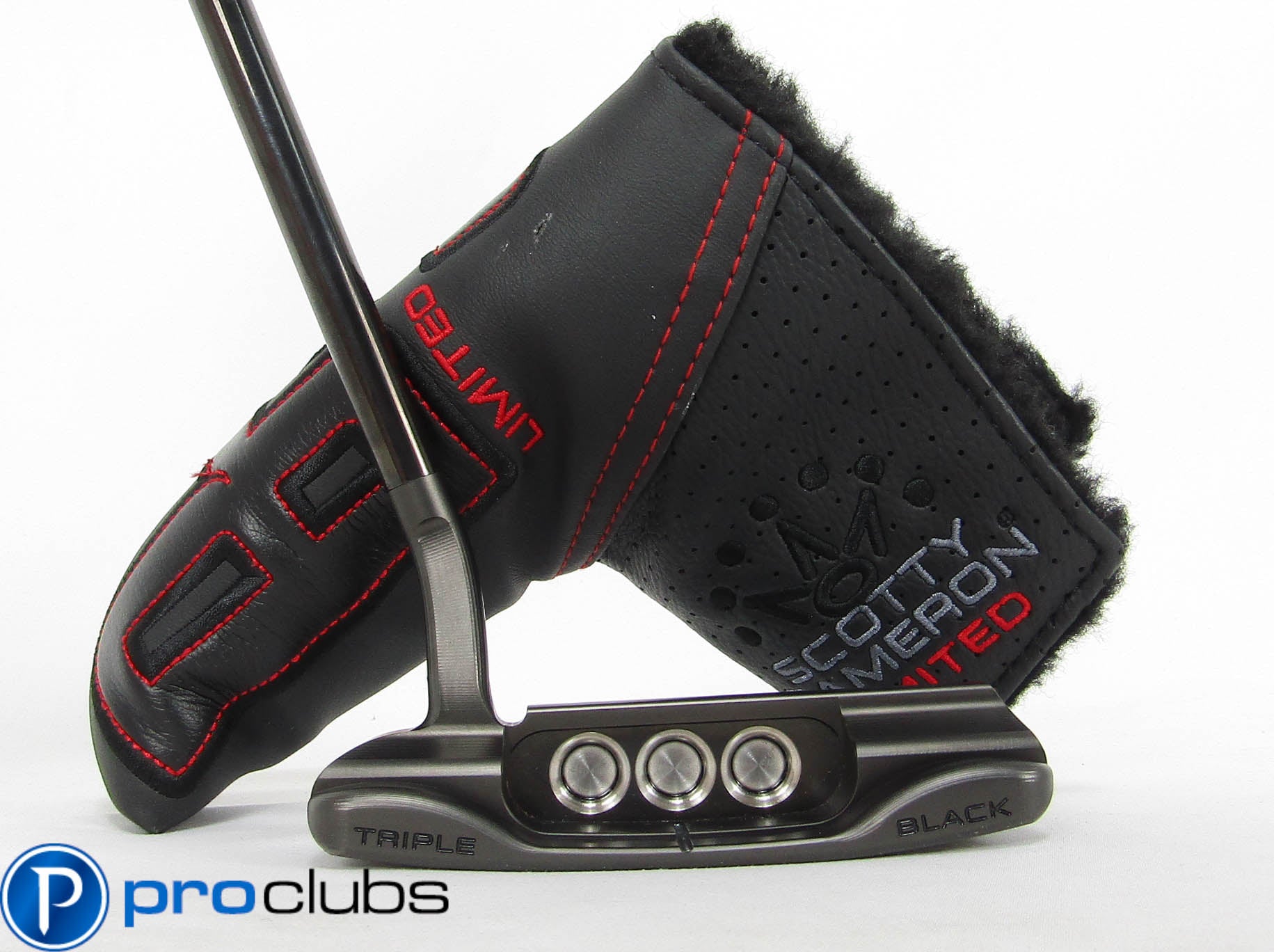 SCOTTY CAMERON TRIPLE BLACK SANTA FE B3 LIMITED PUTTER 34" w/HEADCOVER #457466