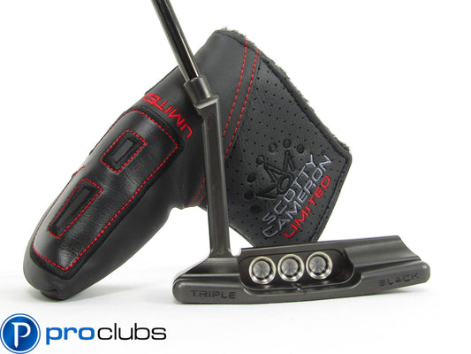 NEW SCOTTY CAMERON B3 TRIPLE BLACK NEWPORT 2 LONG NECK PUTTER w/HEADCOVER 426906