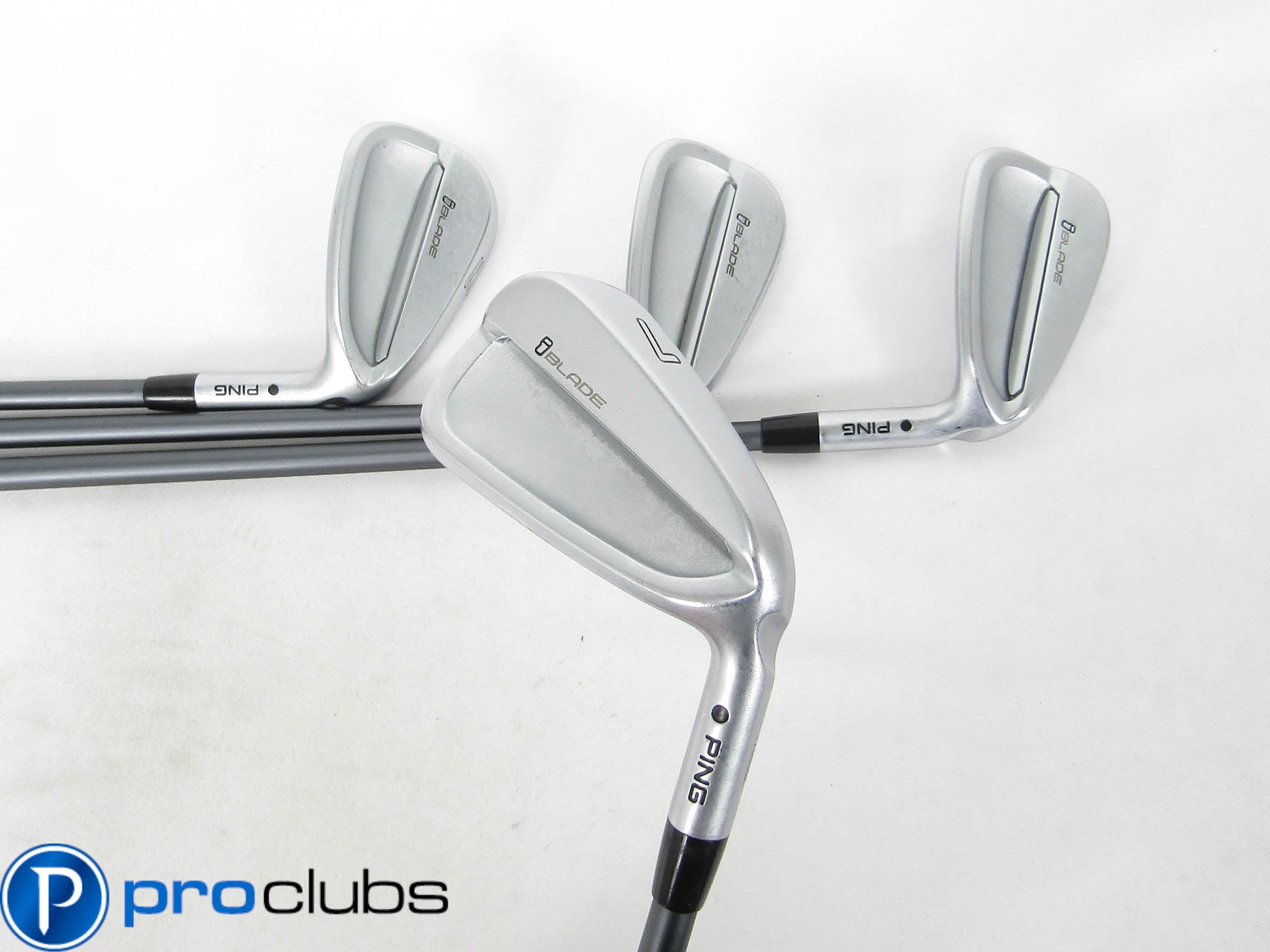 PING iBLADE BLACK DOT IRONS 7-PW GRAPHITE REGULAR FLEX (+1/2") #456925