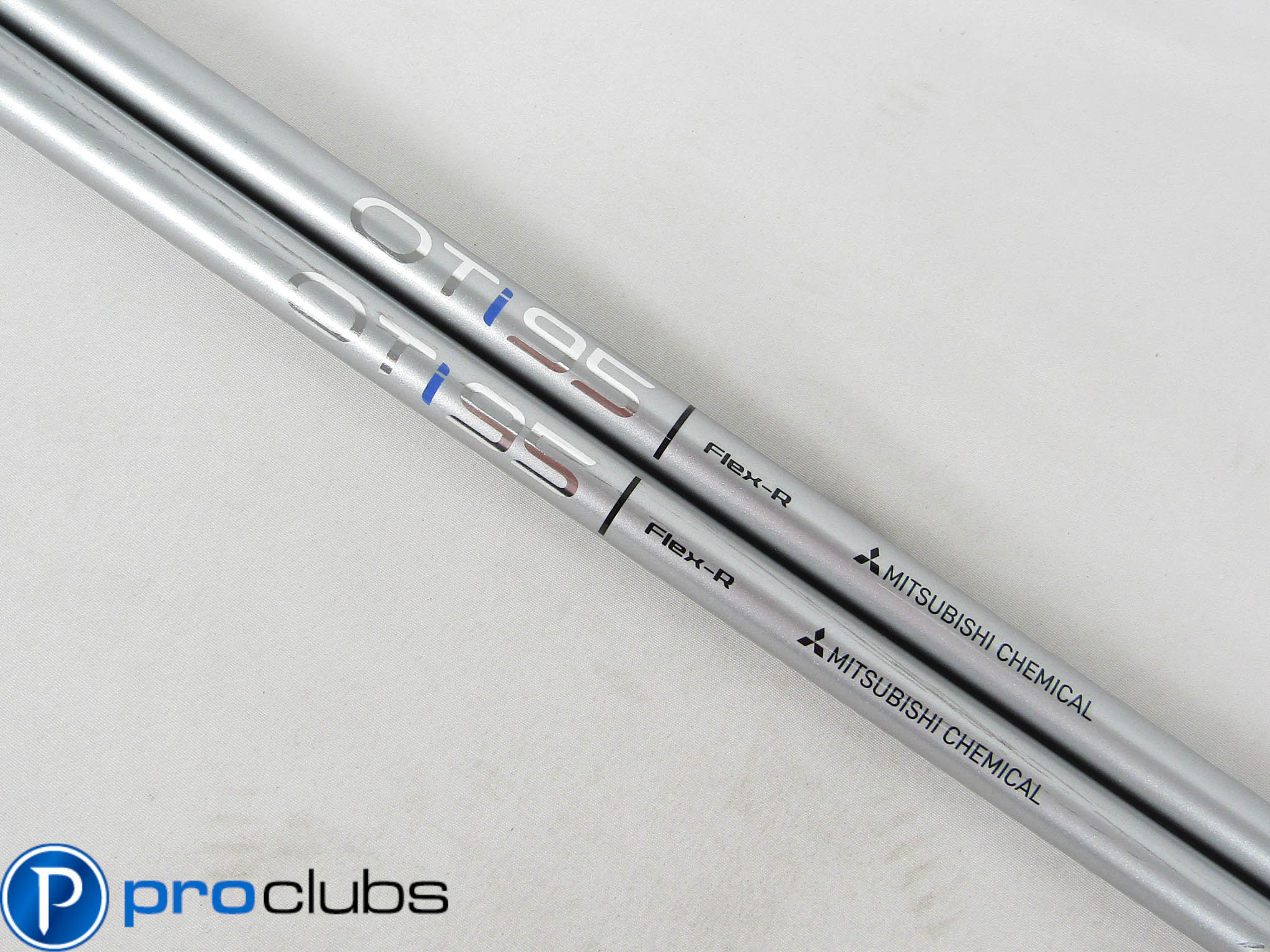 2pc NEW MITSUBISHI CHEMICAL OTi 95 REGULAR FLEX GRAPHITE IRON SHAFTS .370 454311