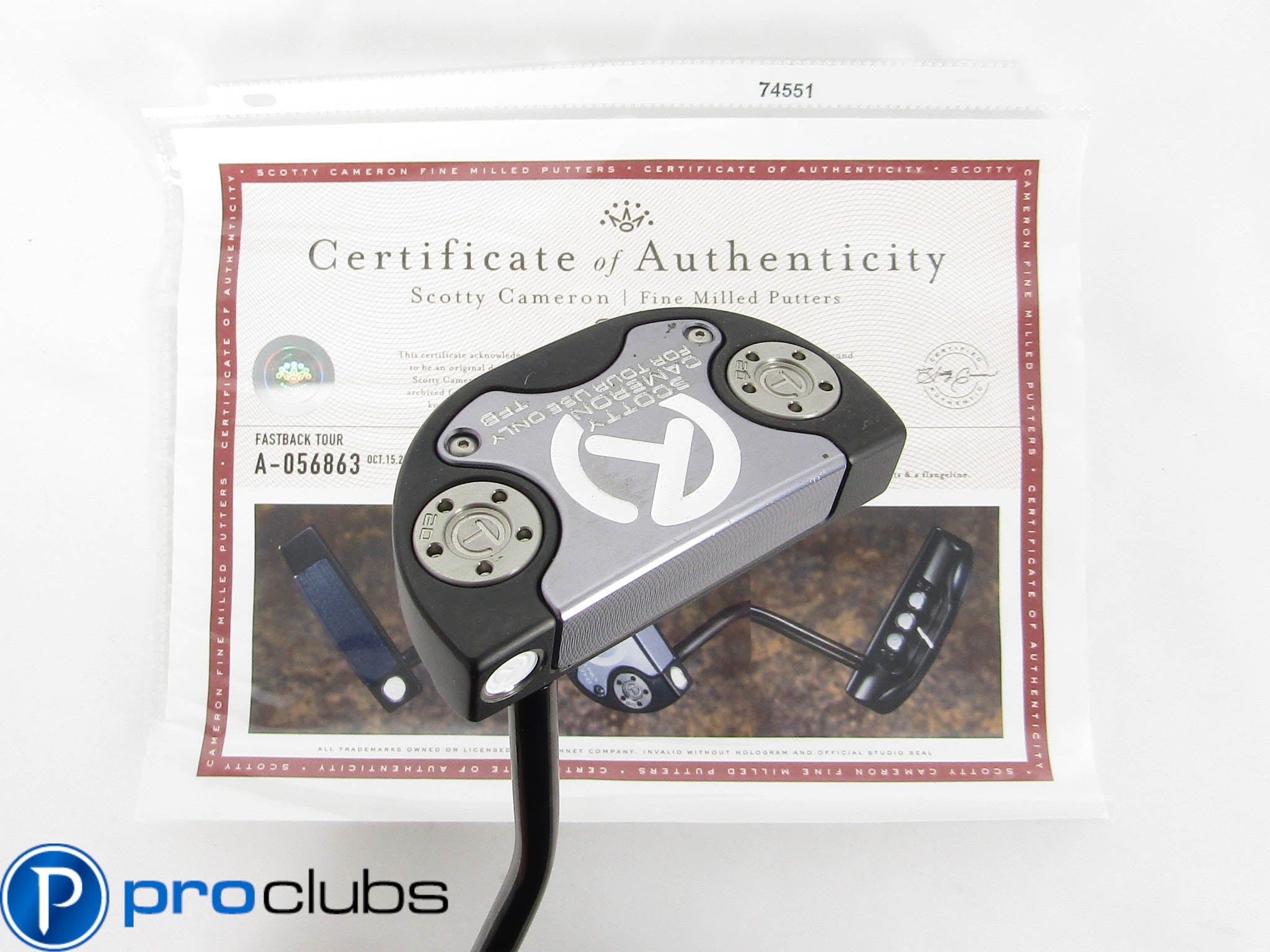 SCOTTY CAMERON TOUR TFB FASTBACK BLACK CIRCLE-T PUTTER w/ COA!!! #424110