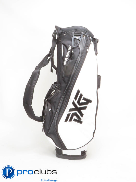 Nice PXG Carry / Stand Golf Bag w/Rainhood Single Strap - Black/White 424509