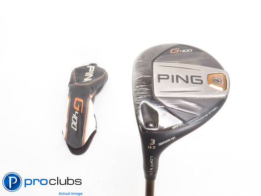 Left Handed PING G400 14.5* 3 Wood w/ HC - PING Alta CB 65g Stiff Flex - 423837