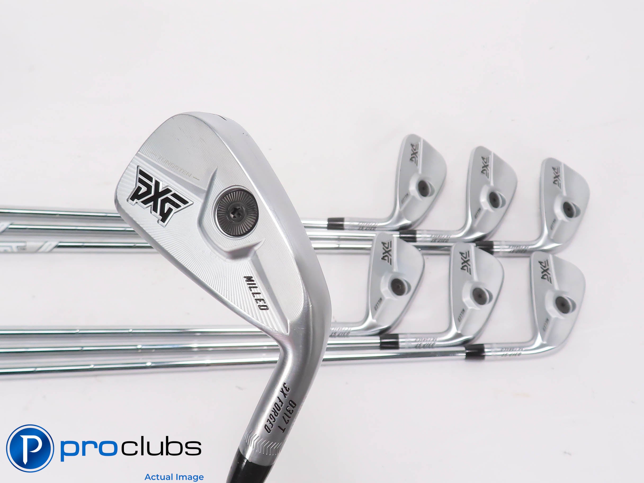 Nice PXG 0317ST Milled 4-PW IRON SET - AMT Tour White X-Flex Steel +1/2" 465527
