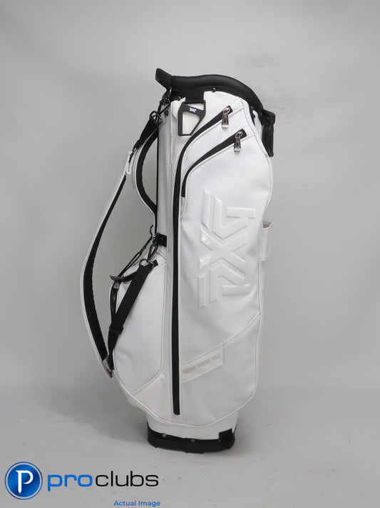 Nice PXG 2024 Deluxe Carry / Stand Golf Bag w/Rainhood Single Strap White 424938