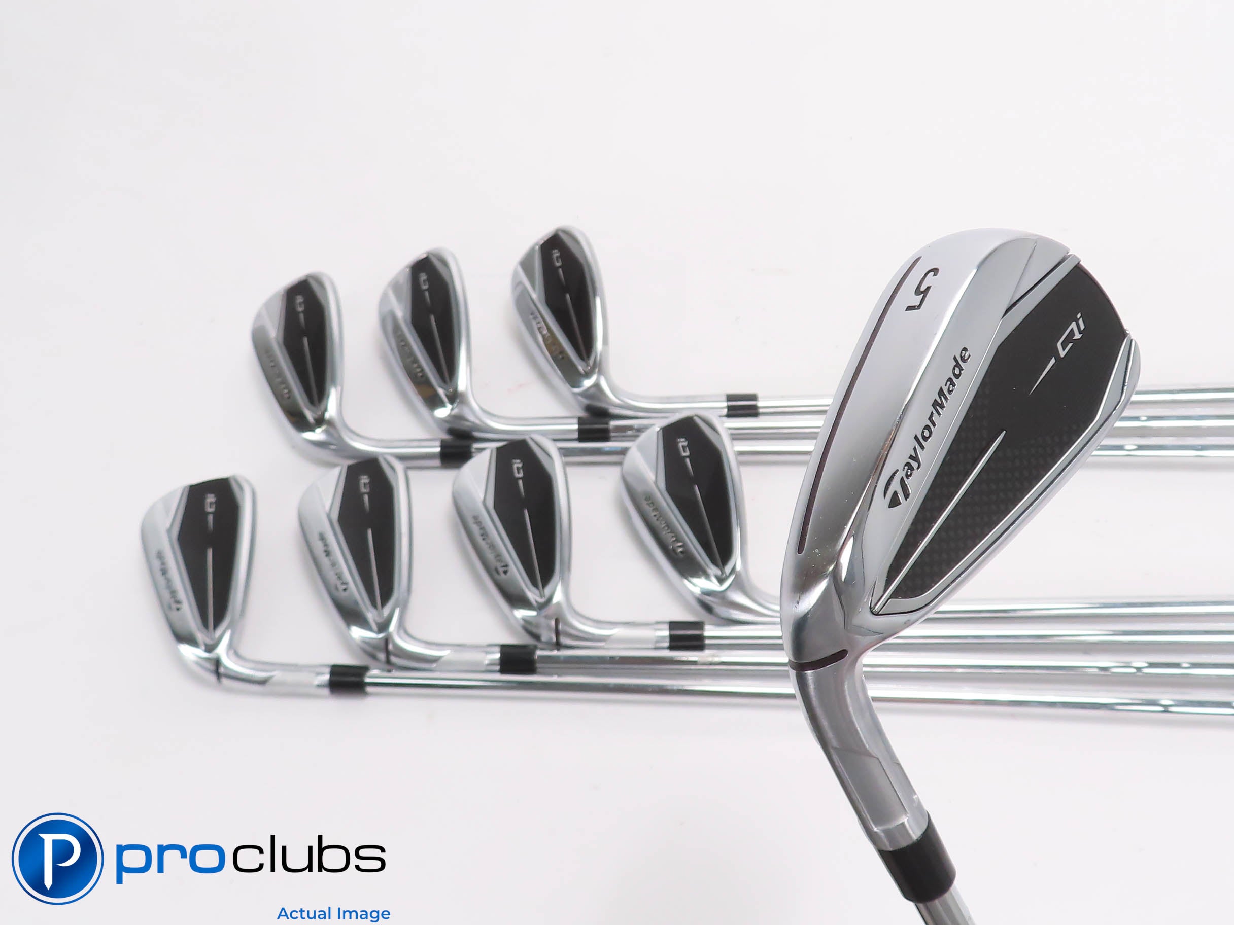 Nice Left Handed TaylorMade Qi 5-PW,AW,SW IRON SET KBS Regular Flex Steel 465152