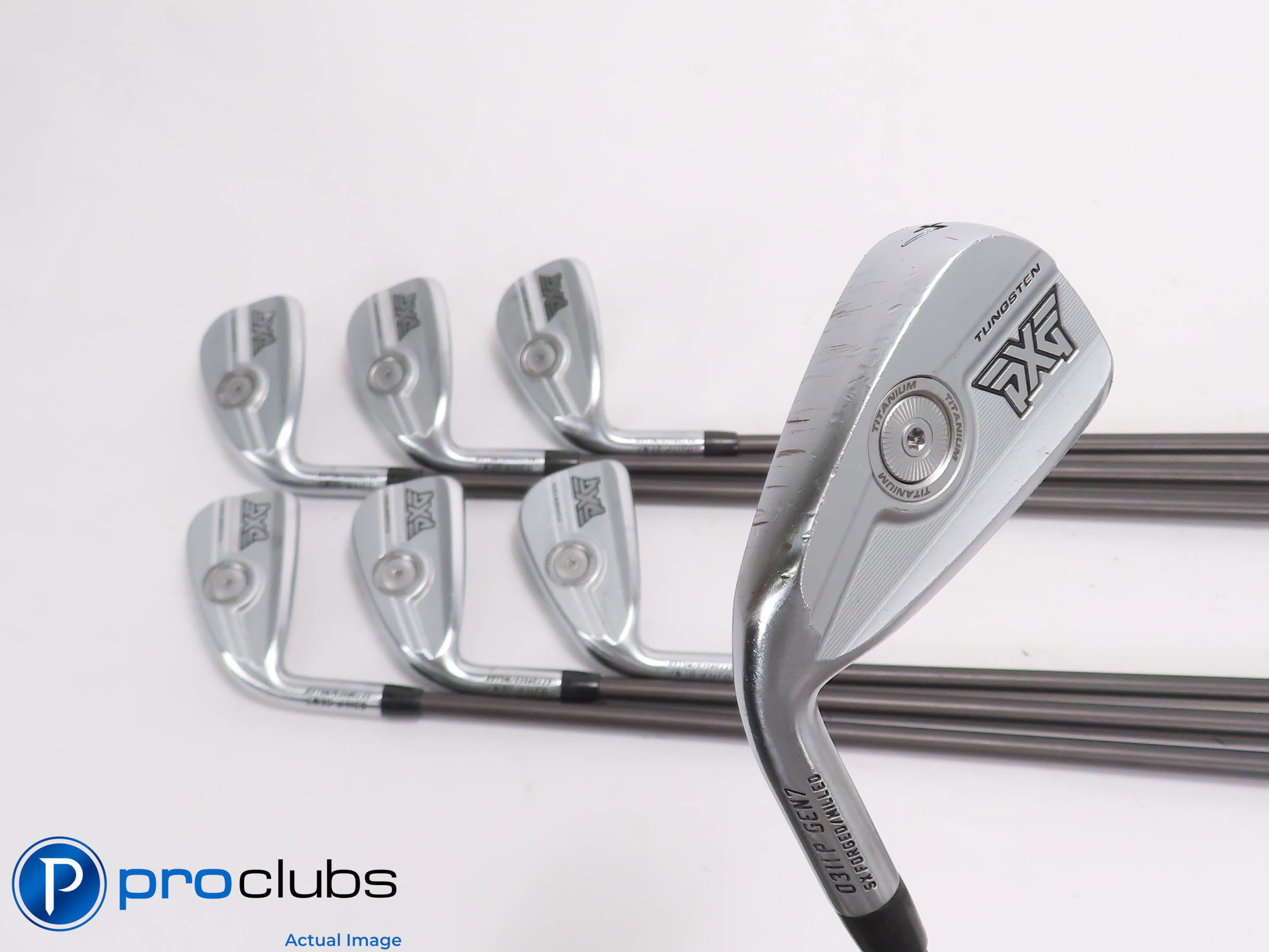 Left Handed PXG 0311P Gen7 4-PW IRON SET Steelfiber 110 Stiff Flex Graph 466999