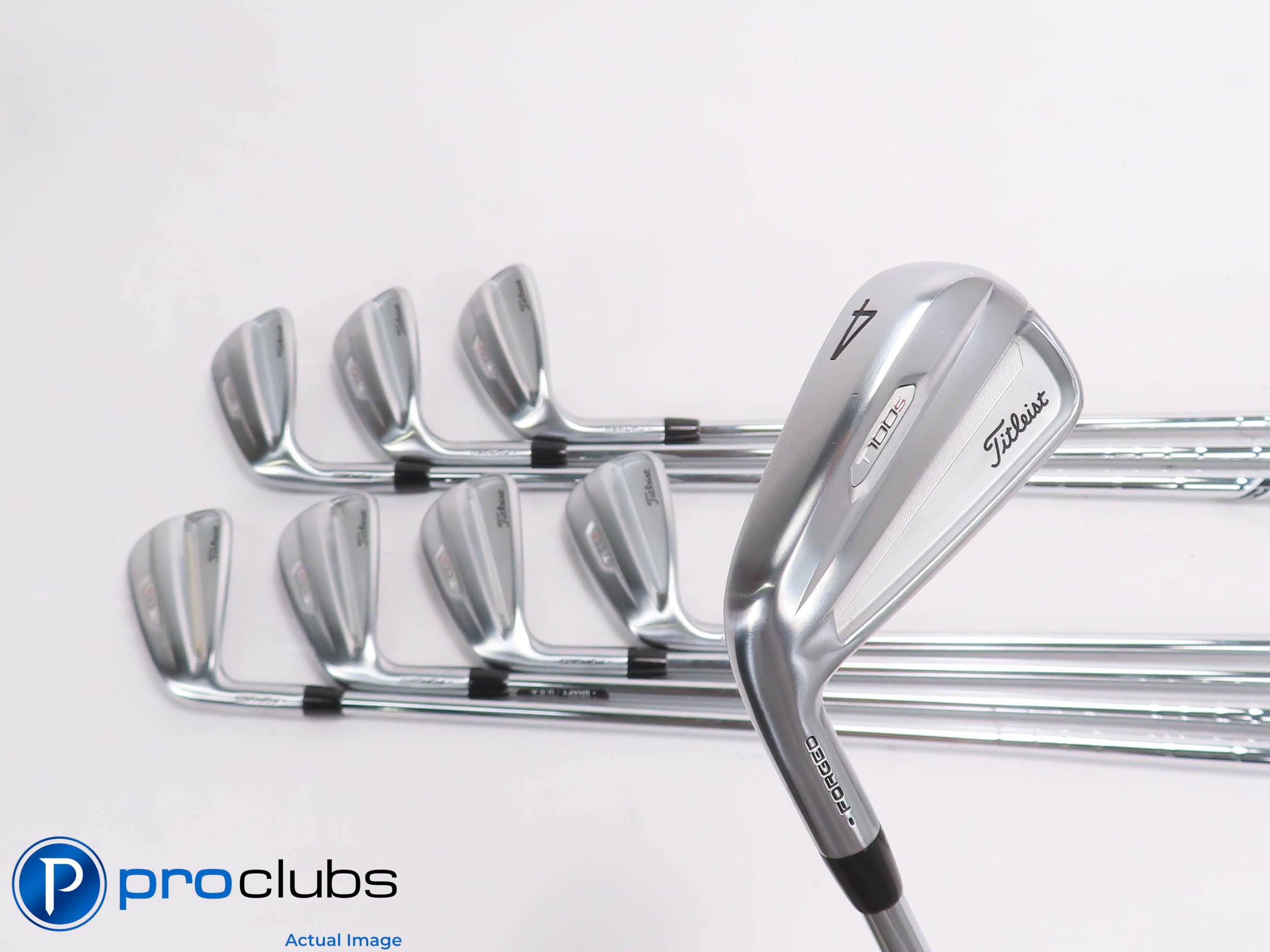 Nice Left Handed Titleist T100s 4-PW,GW IRON SET - Regular Flex Steel +1" 466990