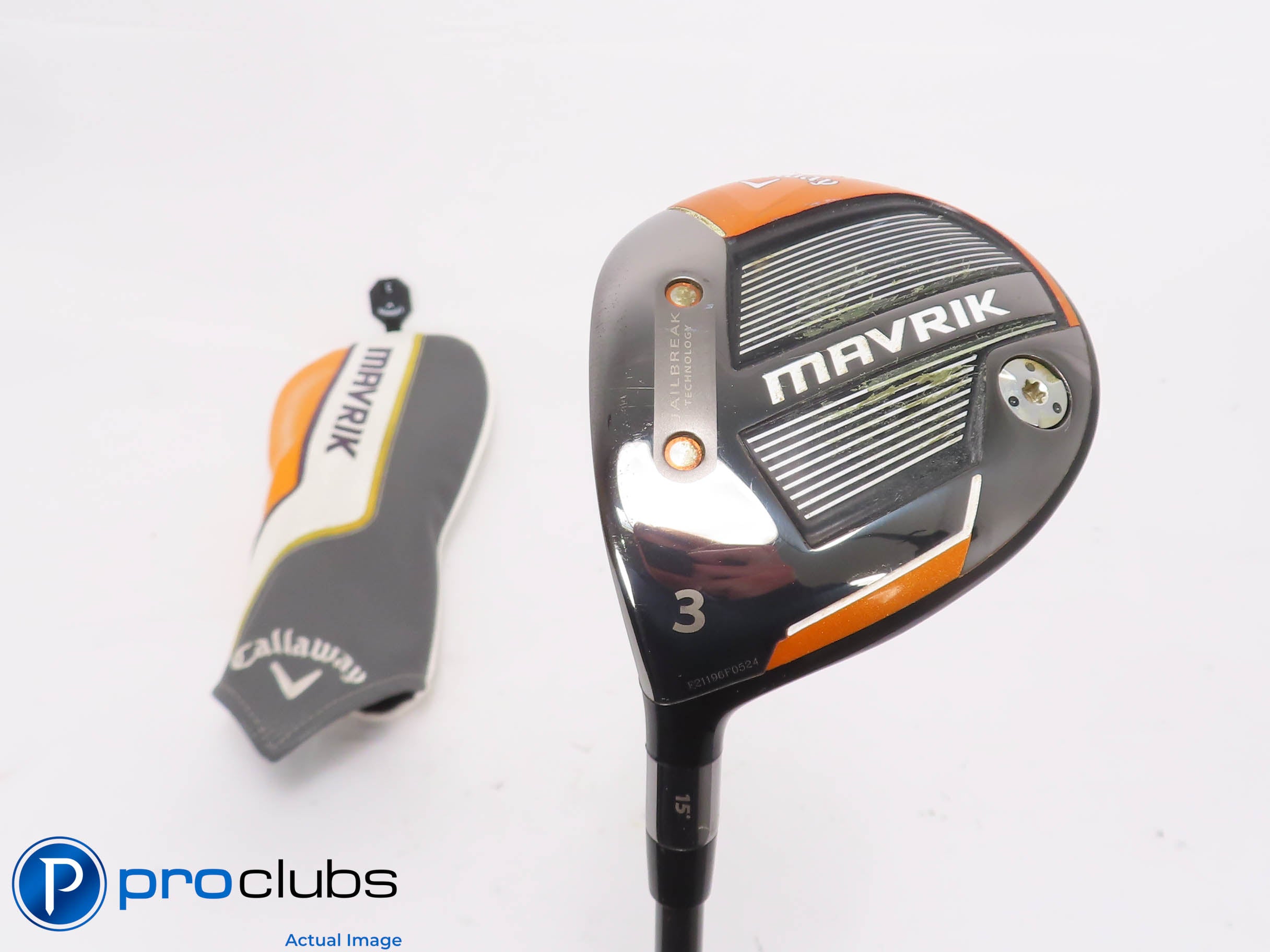 Nice Left Handed Callaway MAVRIK 15* 3 WOOD w/HC - Riptide 60g Stiff Flex 467239