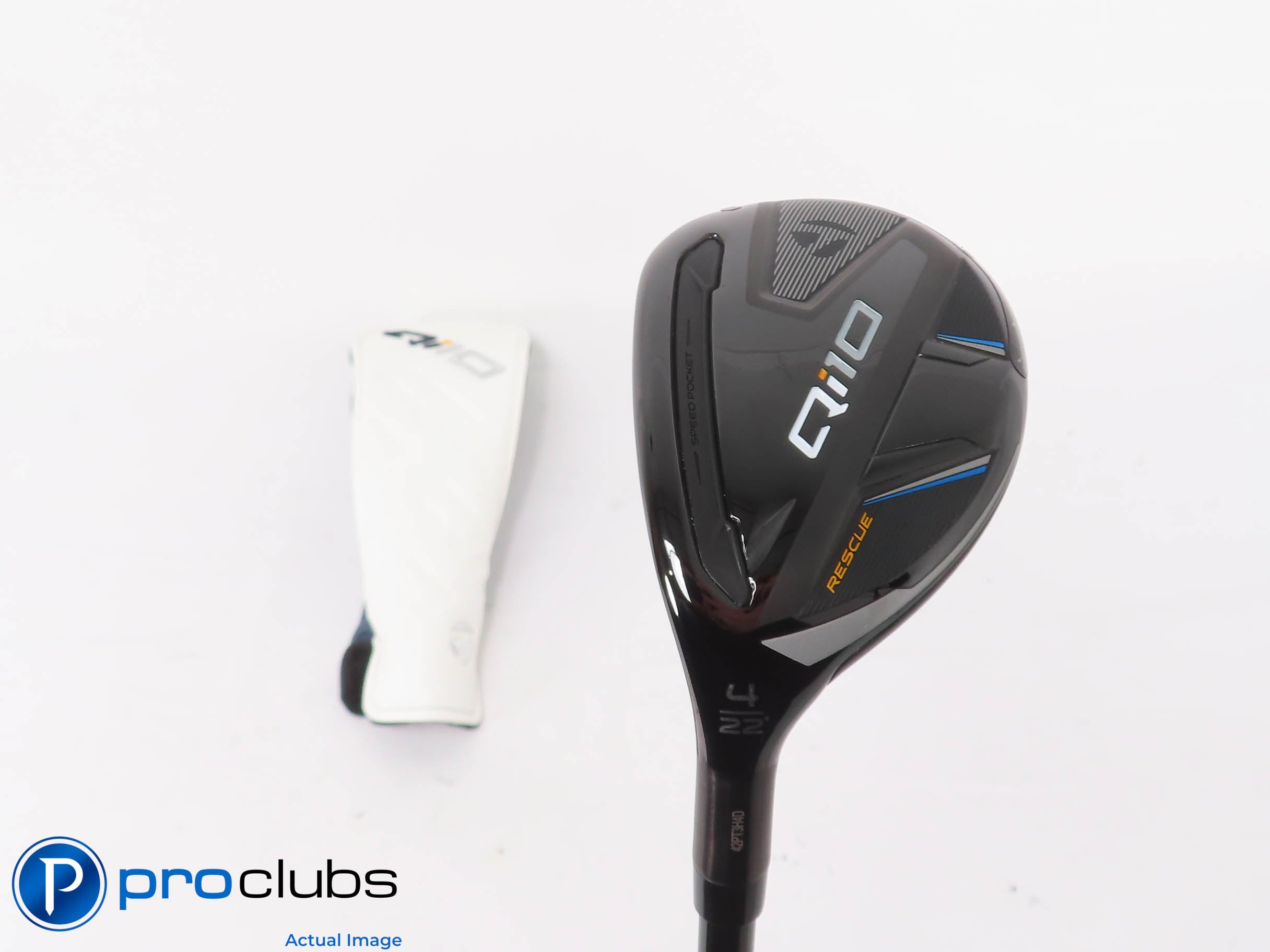 Mint Left Handed TaylorMade Qi10 Rescue 22* 4 Hybrid w/HC - Ventus Senior 467743