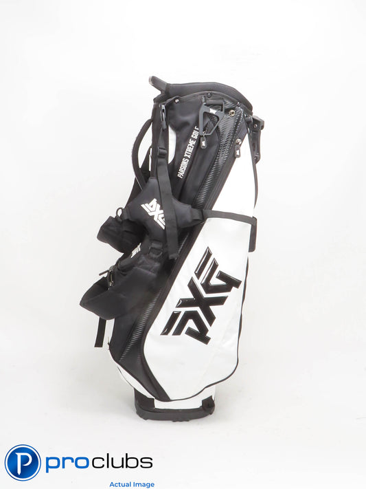 Nice! PXG White/Black Carry Stand Golf Bag w/RainHood - 423488