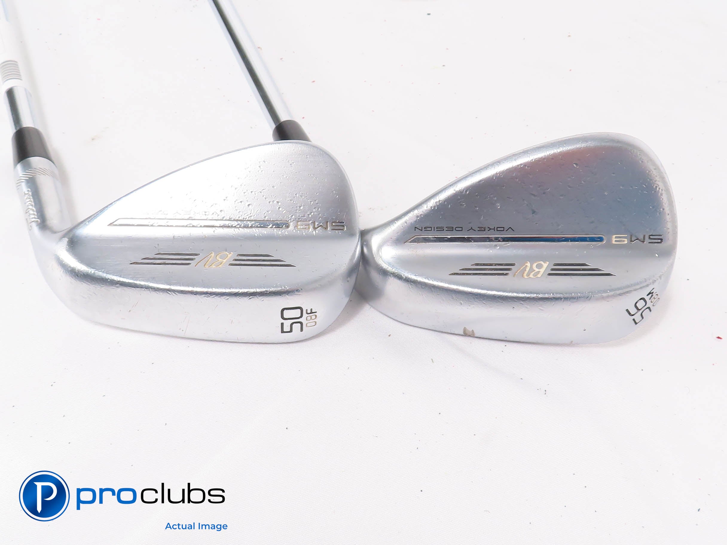 Titleist Vokey SM9 Chrome 50*,56* WEDGE SET - Vokey Wedge Flex Steel 4