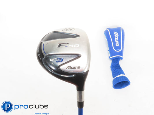 Mizuno F-50 15* 3 Wood w/ Cover - Grafalloy Blue Stiff Flex - 423768