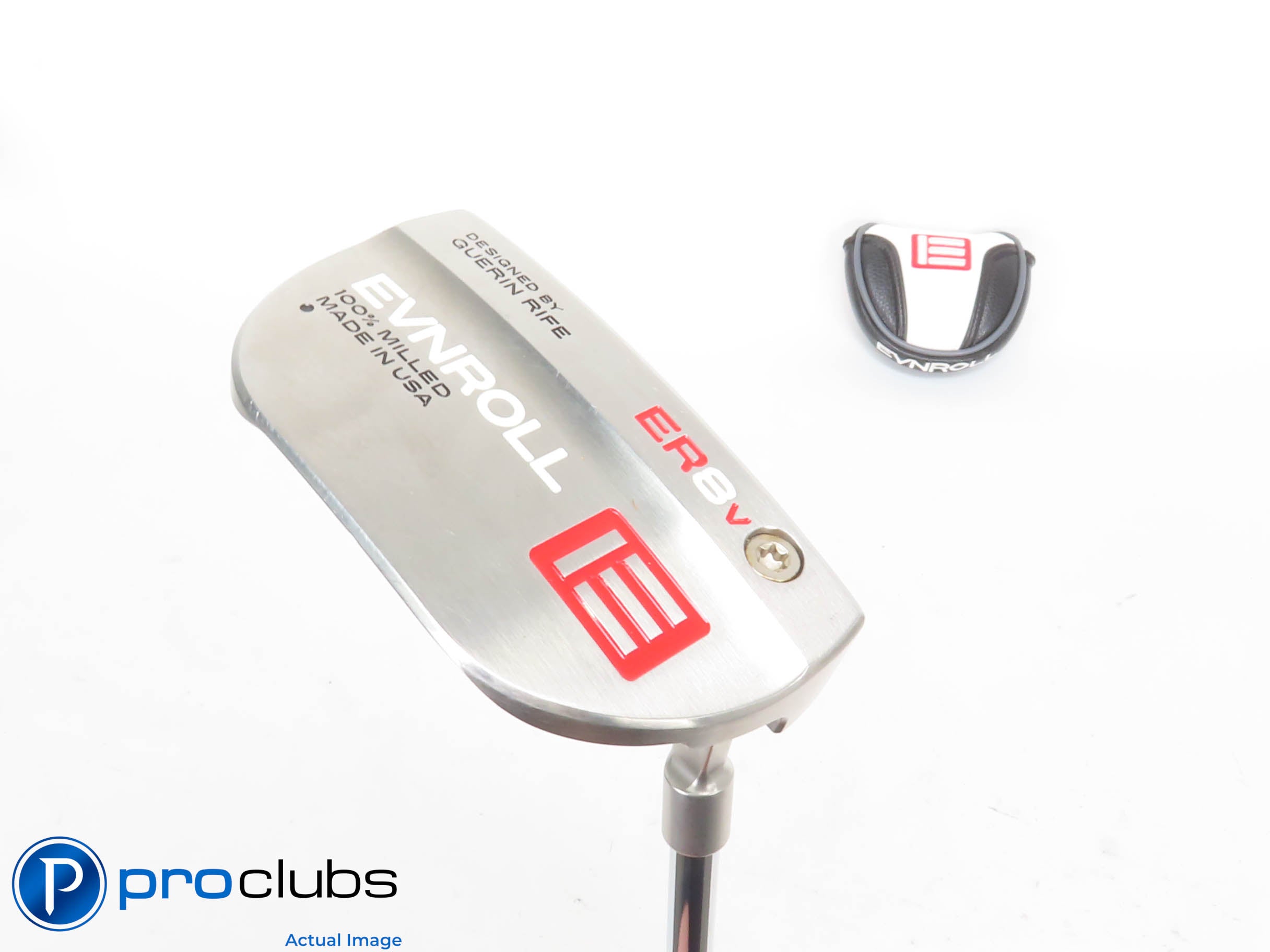 Excellent! Evnroll ER8v Long Slant 34.5" Chrome Putter w/Cover - 425491