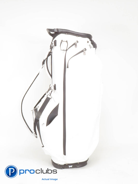 NEW PXG 2024 Deluxe Hybrid Stand Golf Bag w/Rainhood Single Strap - White 426890