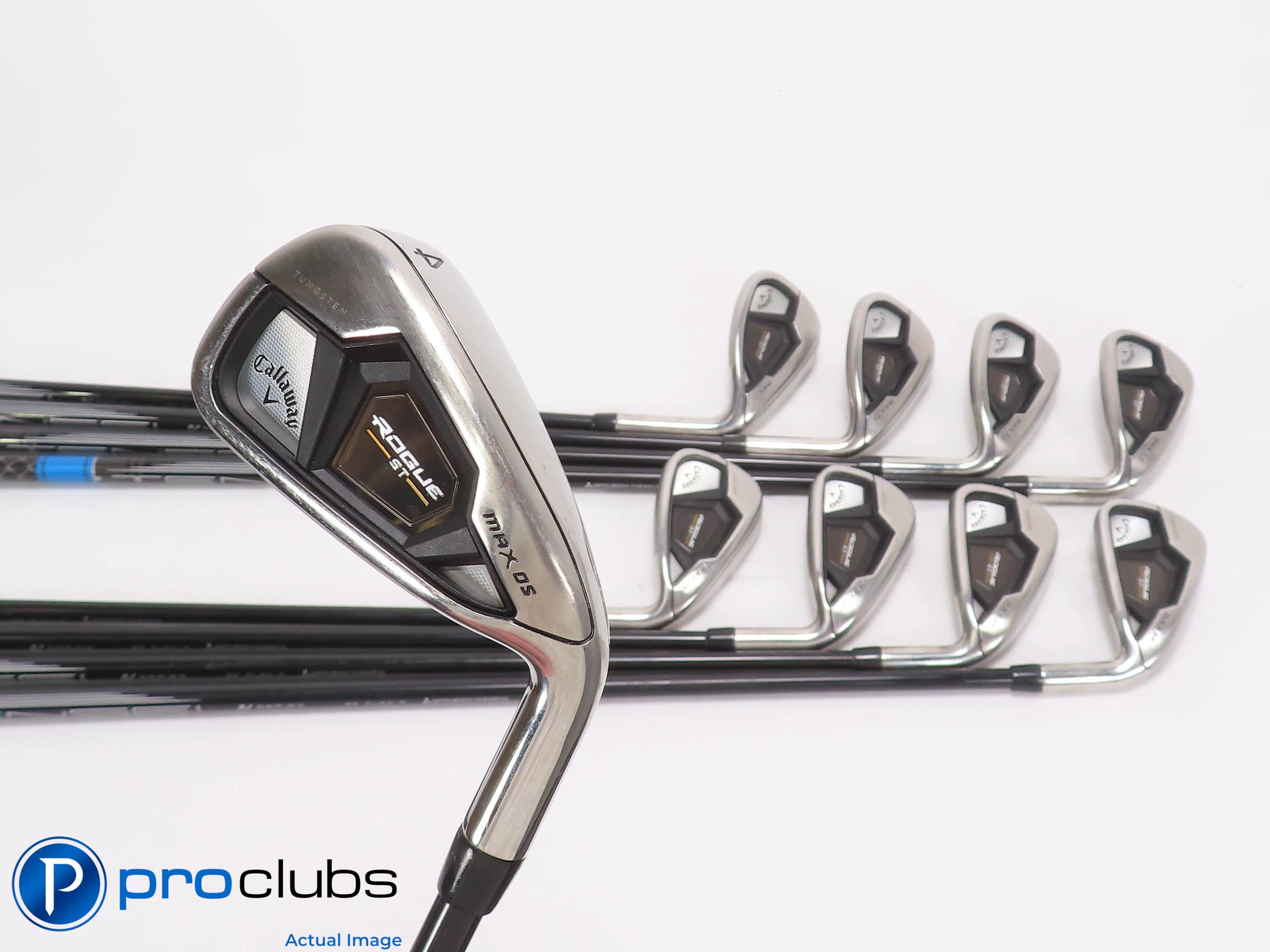 Callaway ROGUE ST MAX OS 4-PW,AW,GW IRON SET Tensei Regular Flex Graphite 468642