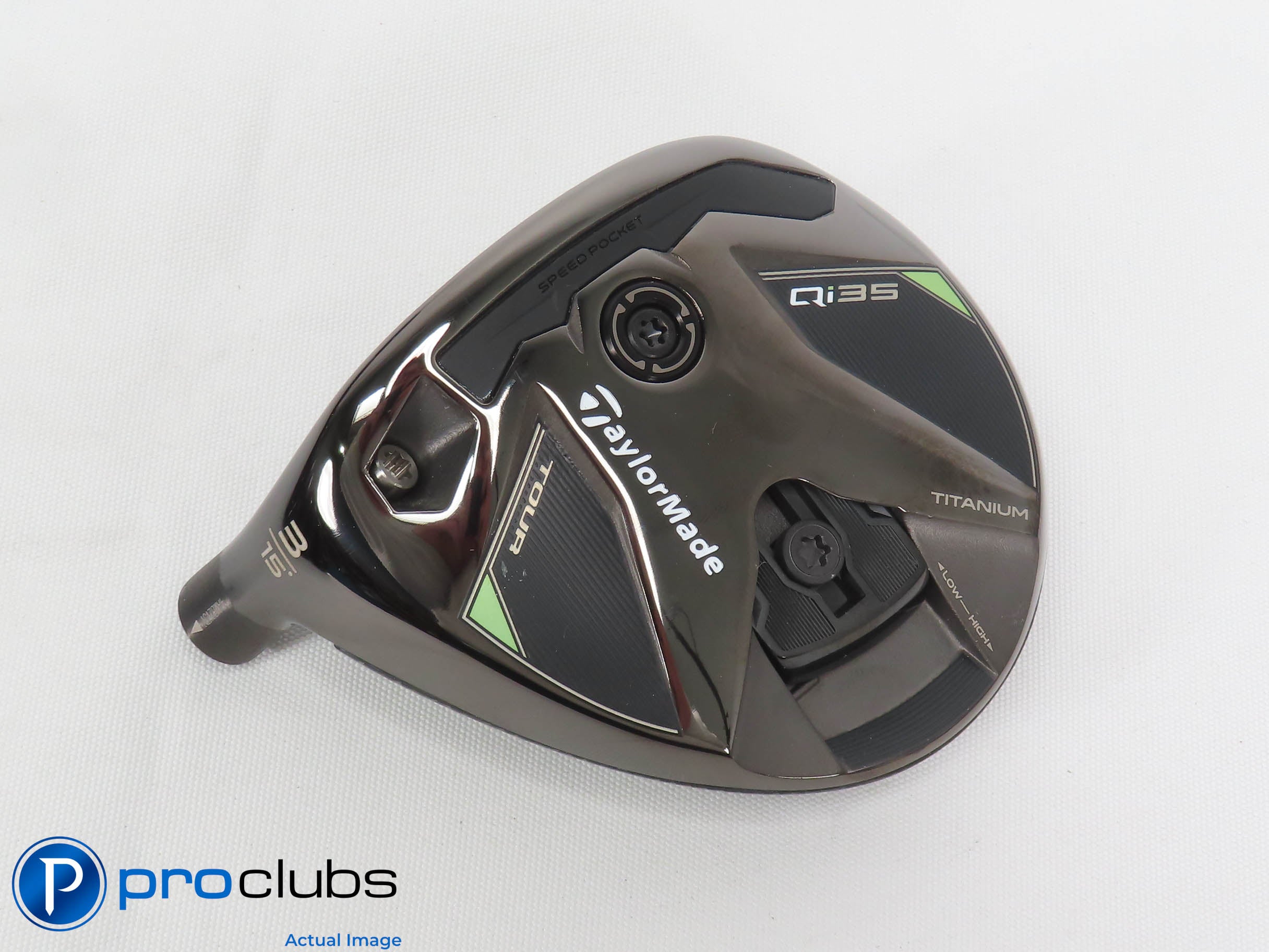 Mint! Left Handed TaylorMade Qi35 Tour 15* 3 Wood - Head Only - L/H - 469408