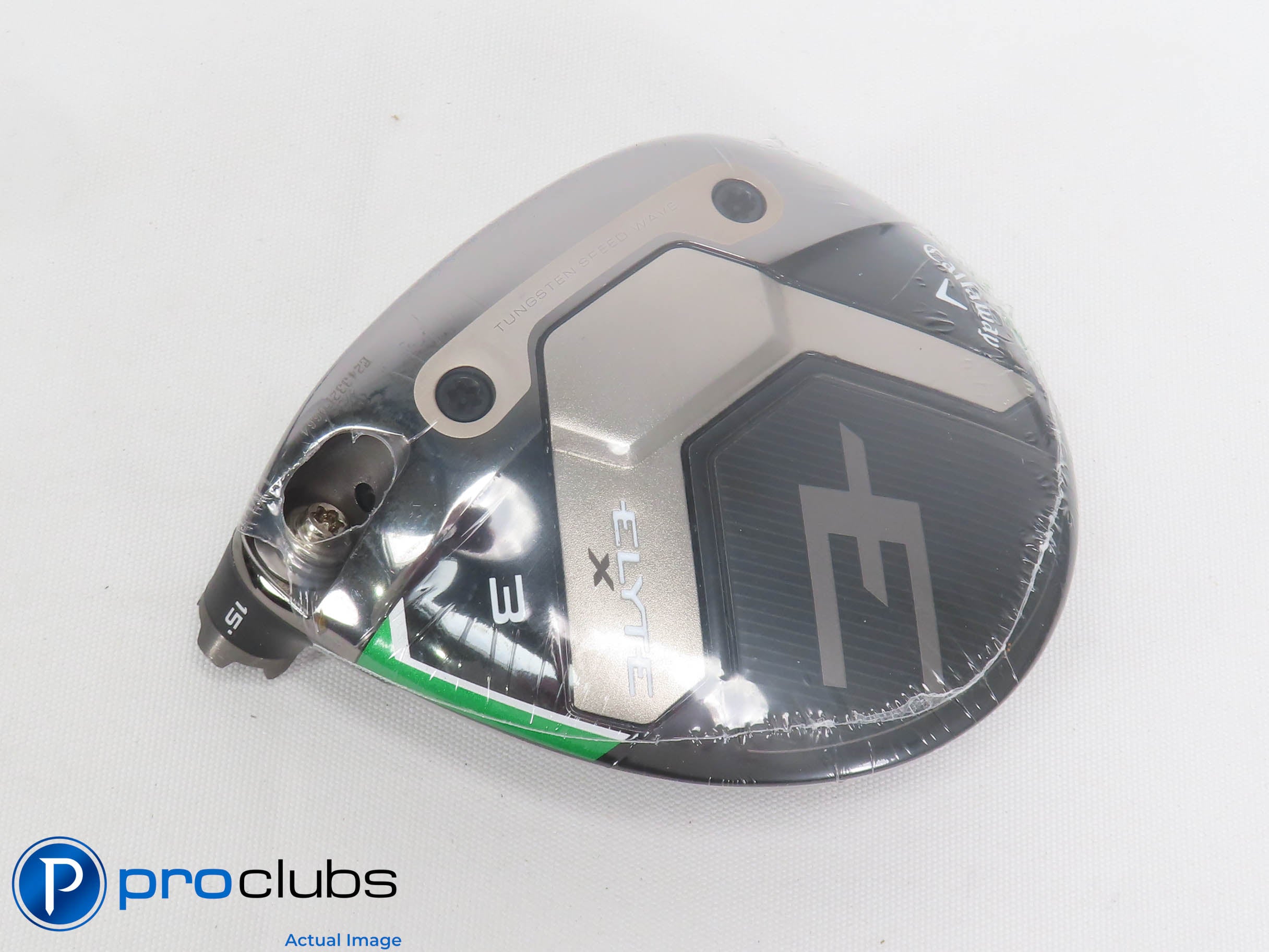 New! Left Handed Callaway ELYTE X 15* 3 Wood - Head Only - 469293