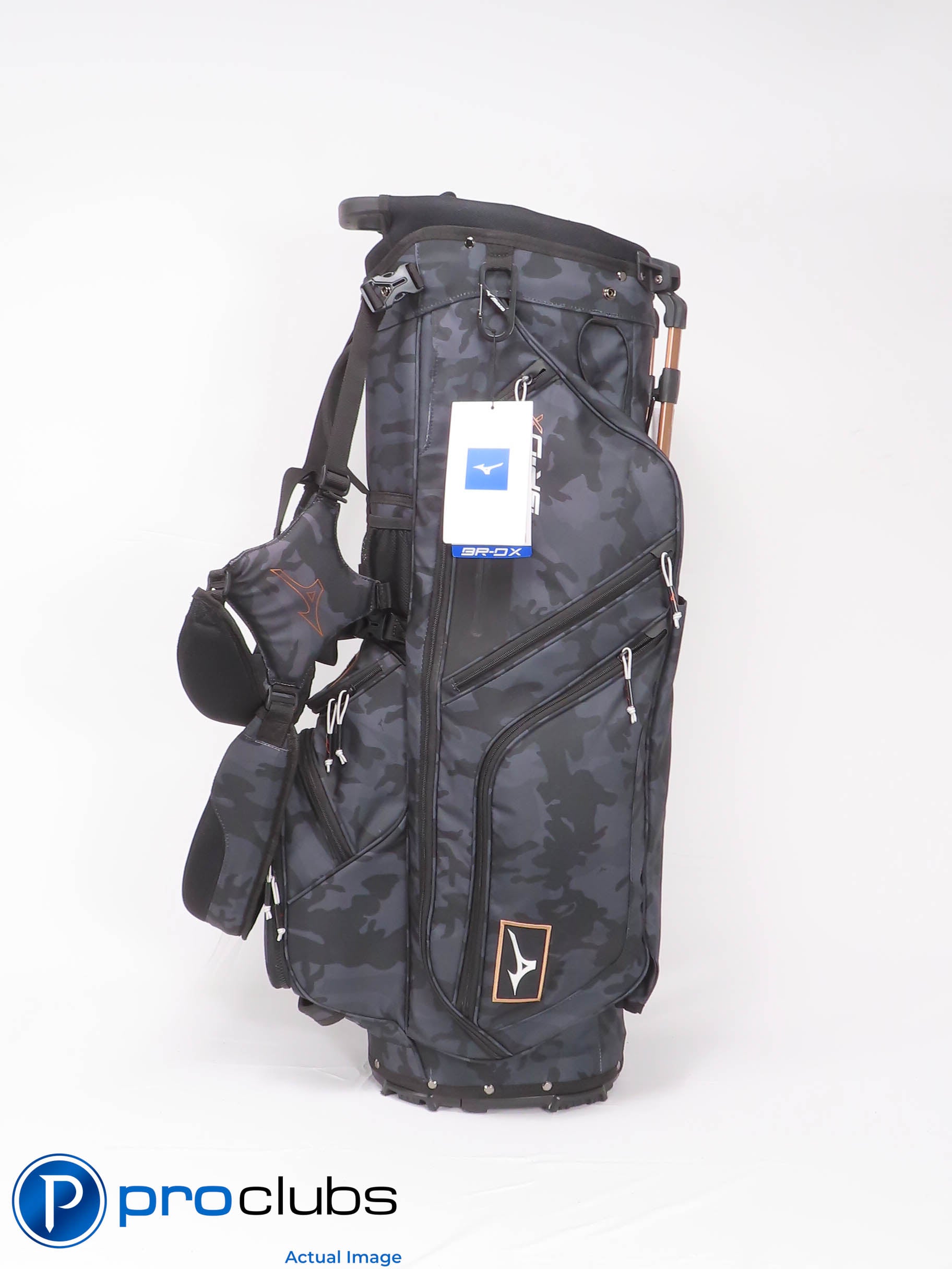 NEW Mizuno BR-DX 14-WAY Carry / Stand Golf Bag w/Rainhood - Black Camo 469133