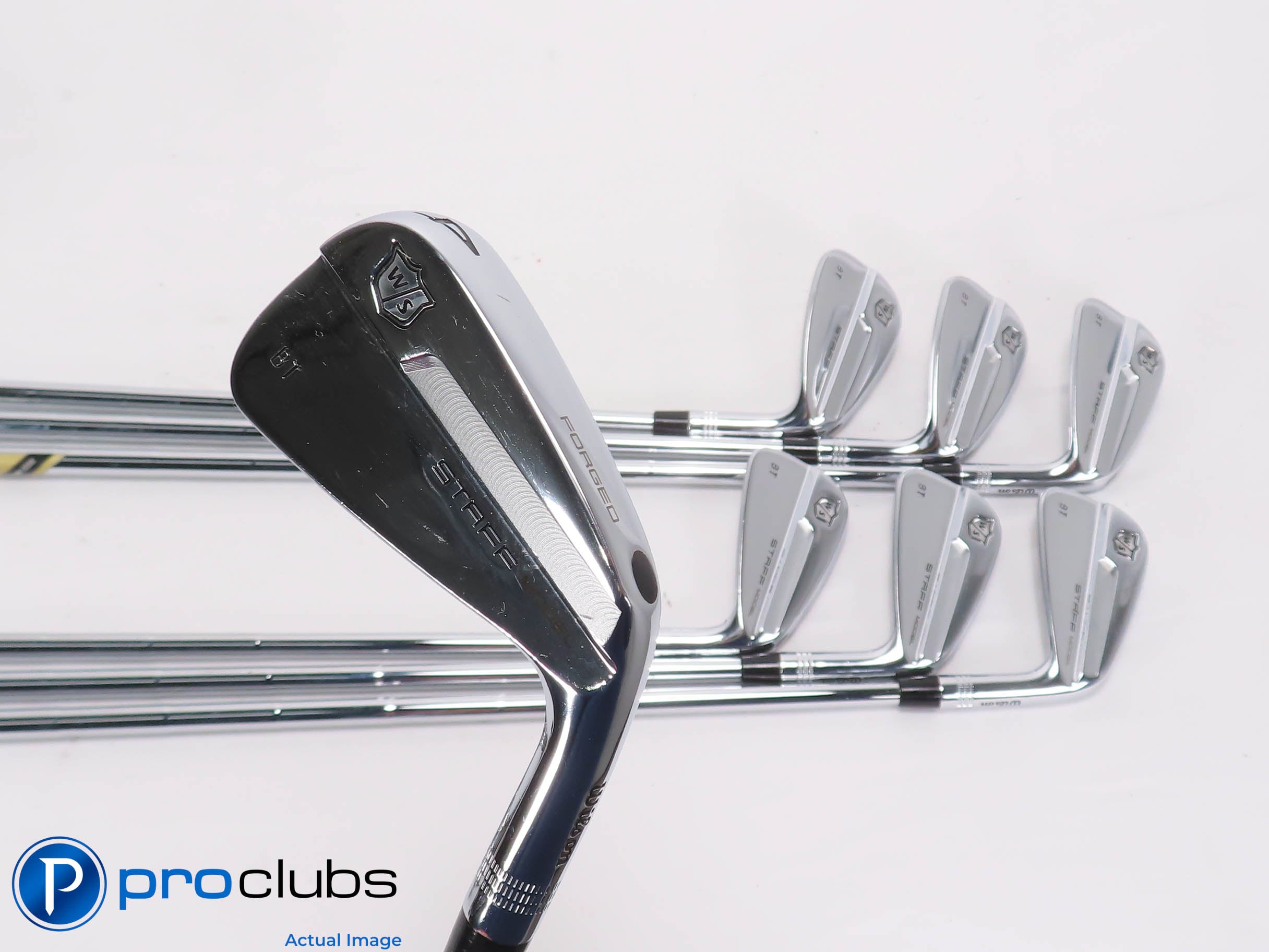 Nice Wilson STAFF MODEL Blades 4-PW IRON SET Tour Issue X100 X-Flex +1/4" 466385