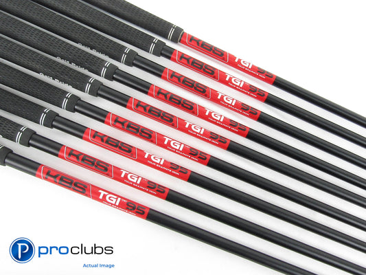 KBS TGI 95 STIFF FLEX GRAPHITE IRON SHAFTS .355 (4-PW,W,W) #420323