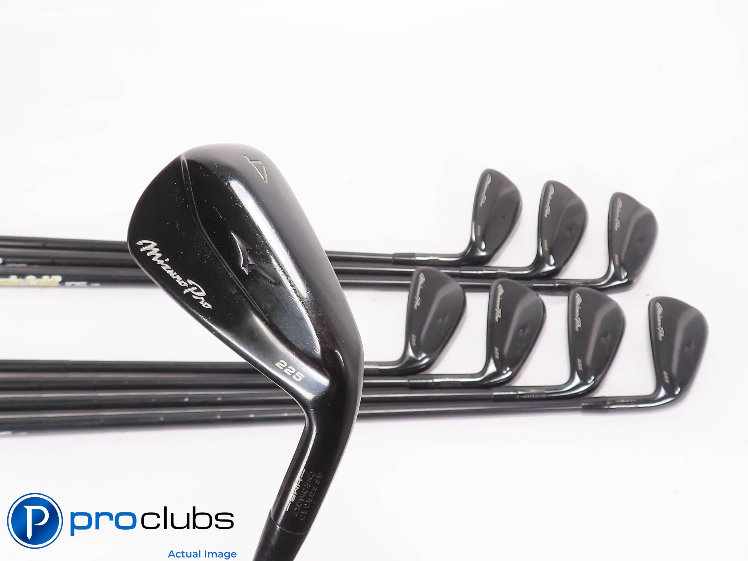 Nice Mizuno PRO 225 Black 4-PW,GW IRON SET - DG 105 S300 Stiff Flex Steel 465486