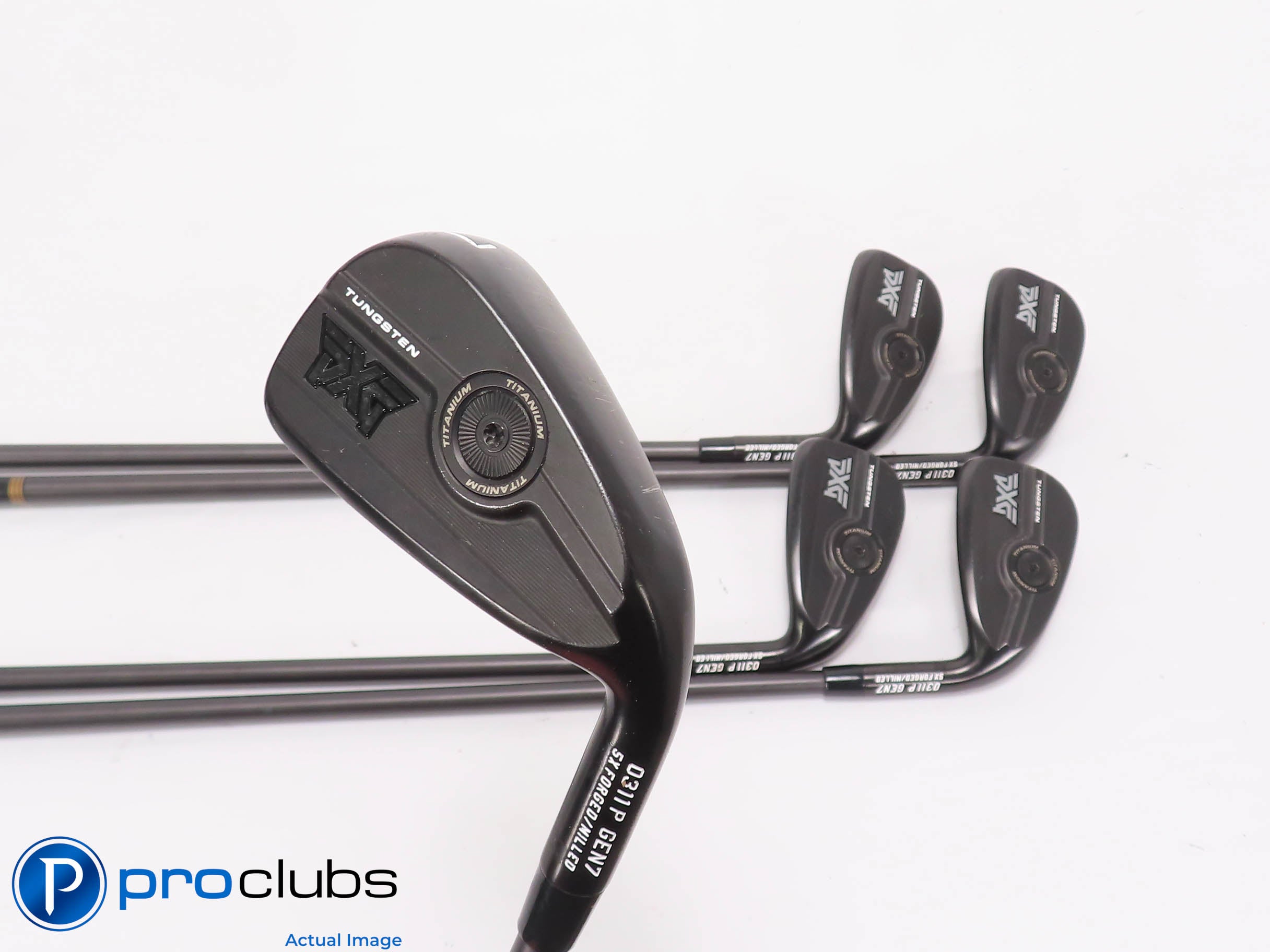 Nice PXG 0311P Gen7 Black 7-PW,GW IRON SET Steelfiber Regular Flex Graph 465753