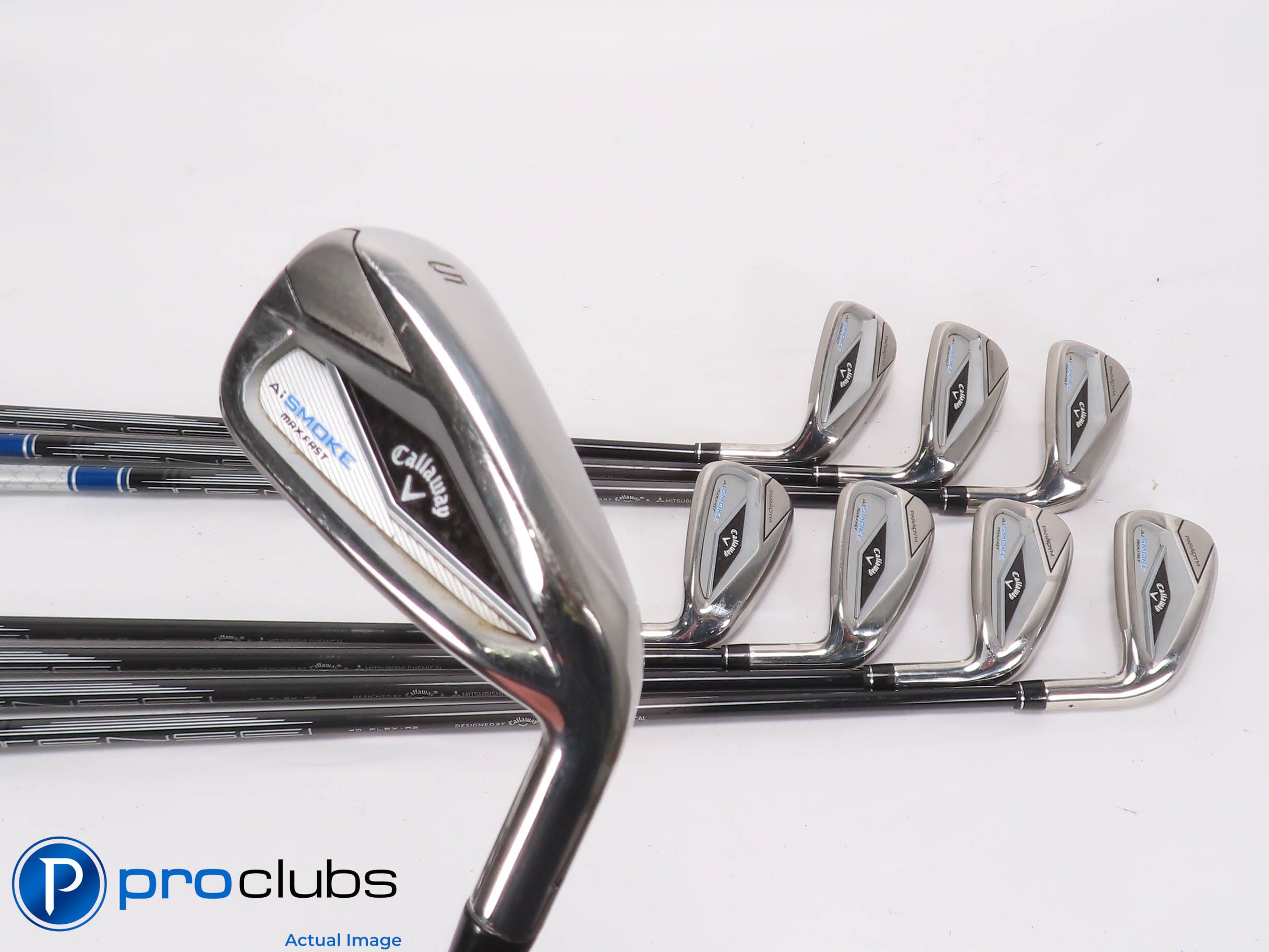 Nice Callaway Ai SMOKE MAX FAST 5-PW,AW,SW IRON SET Senior Flex Graphite 465640