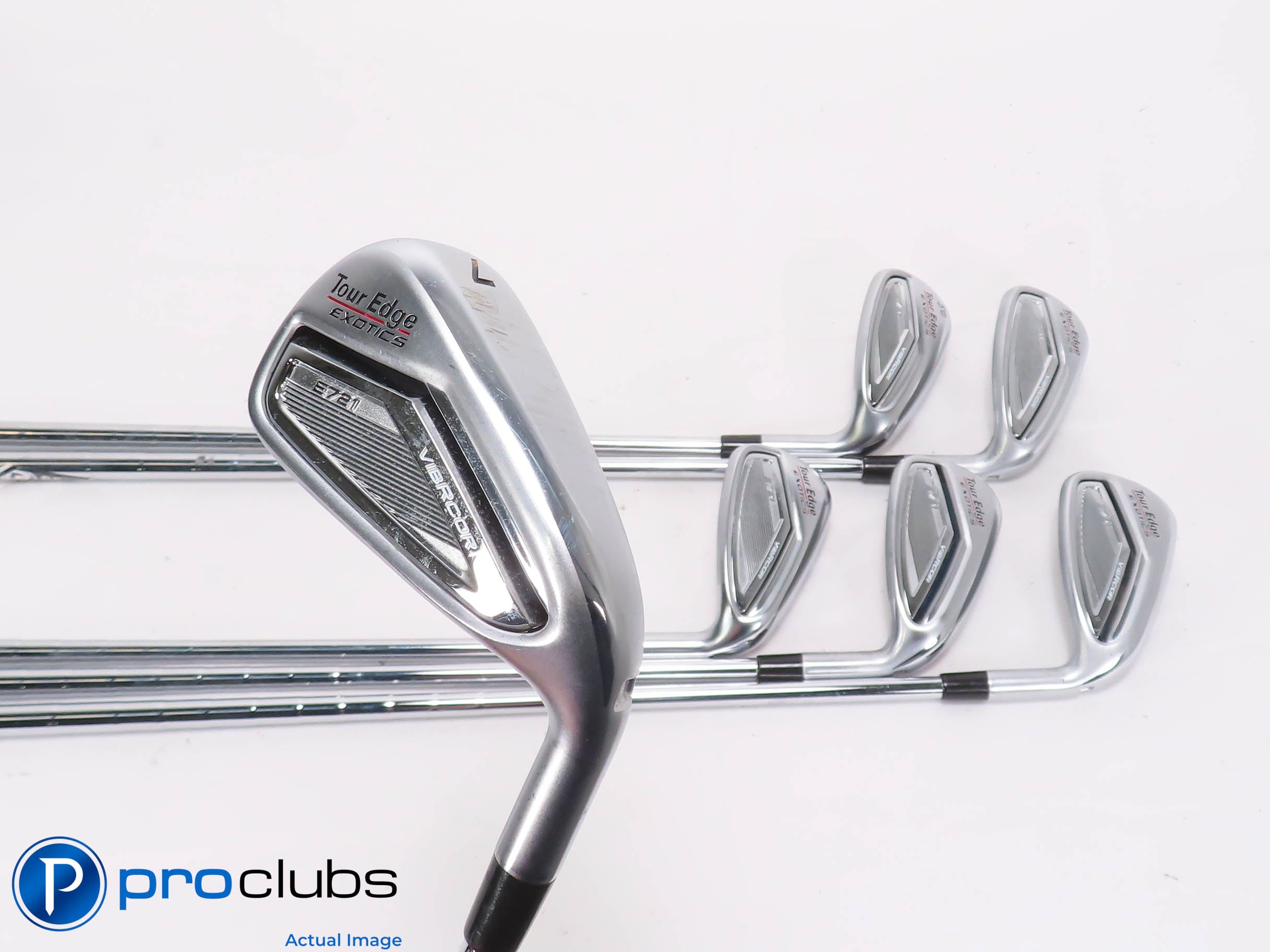 Nice Tour Edge Exotics E721 7-PW,AW,GW IRON SET XP85 Stiff Flex Steel +1" 465755