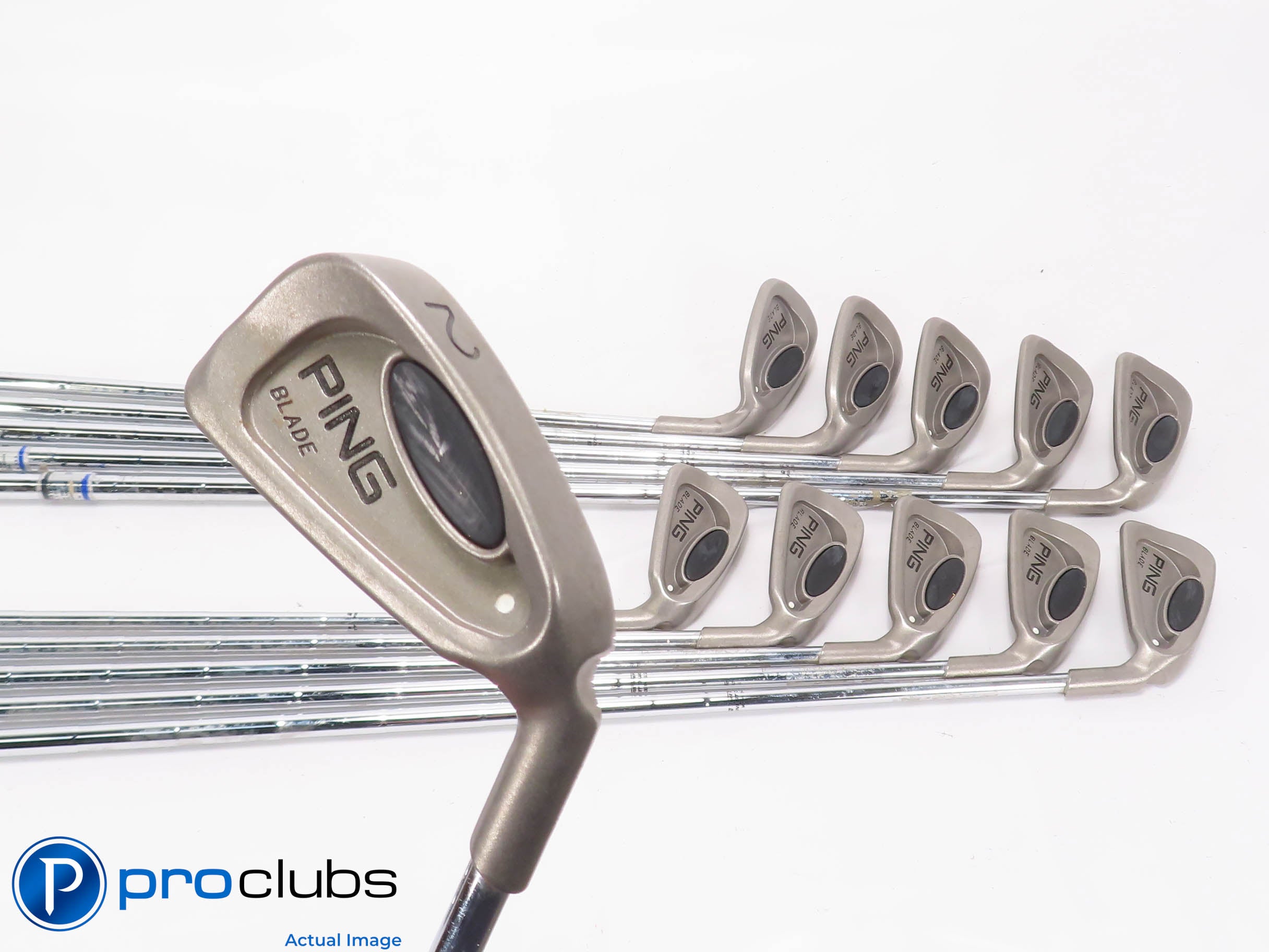 Nice Tour Issue Ping i3 Blade 2-PW,SW,LW IRON SET White Dot Stiff Flex Steel +1"