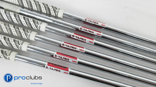 6-Piece KBS $-TAPER 120 Stiff Flex Iron Shafts .355" Taper Tip #413707