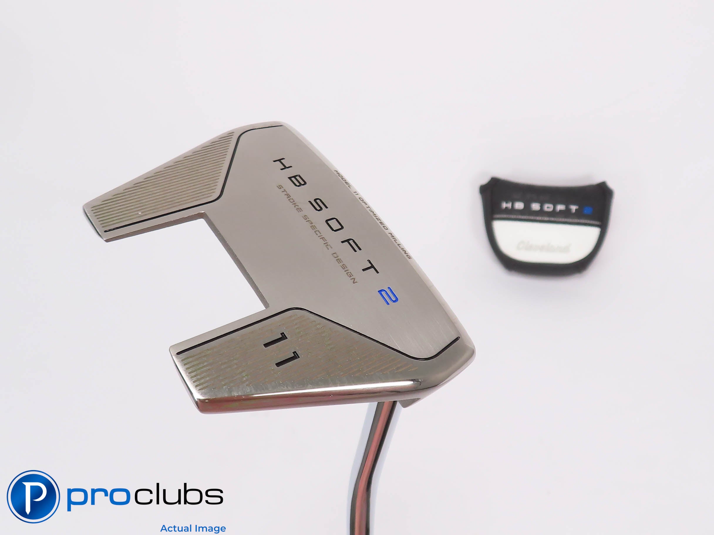 Nice Cleveland HB SOFT 2 11 Single Bend 37.5" PUTTER w/Cover 457255