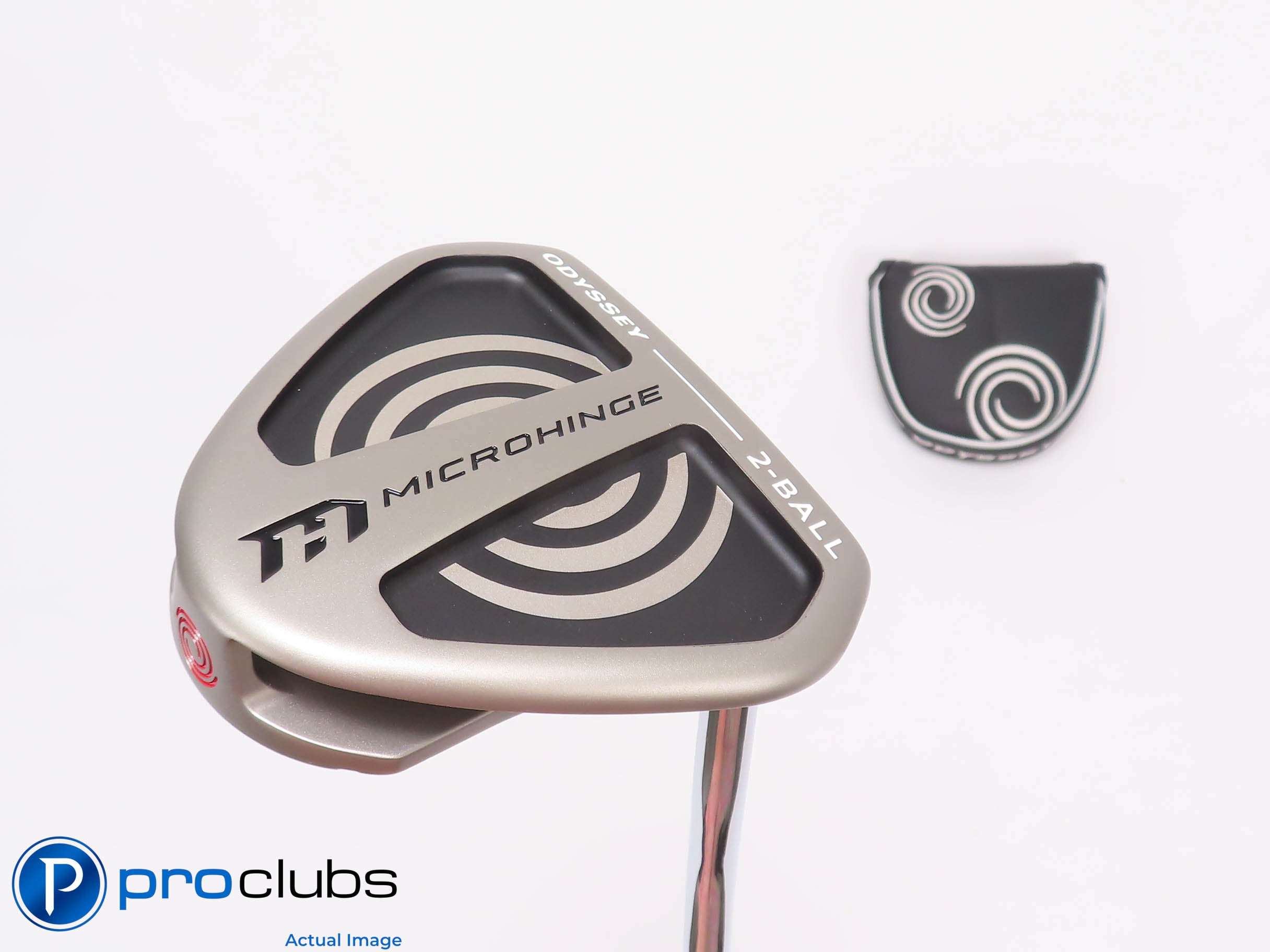 Mint Odyssey 2025 MICROHINGE 2-BALL Double Bend 33.5" PUTTER w/Cover 456022