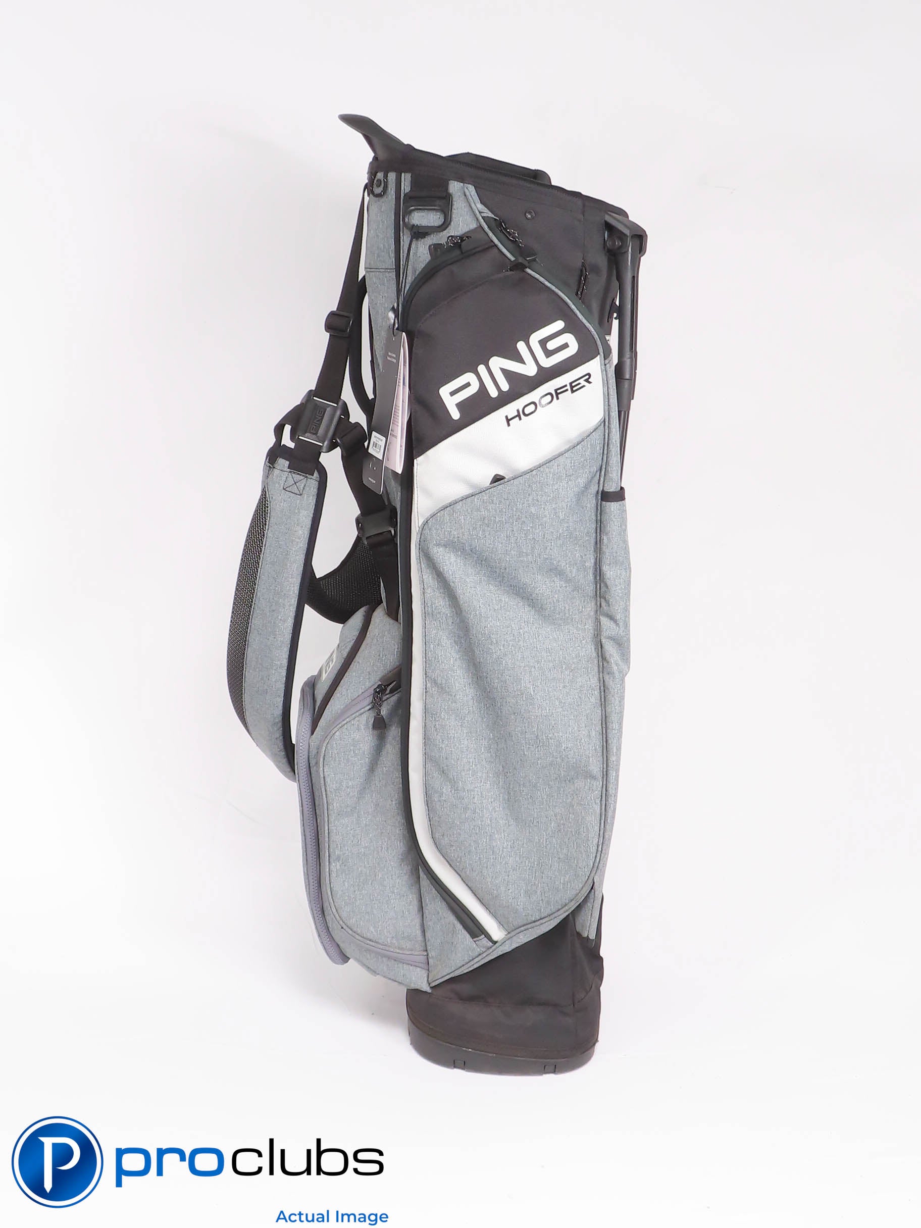 Nice Ping Hoofer Carry / Stand Golf Bag w/Rainhood - Gray 457258