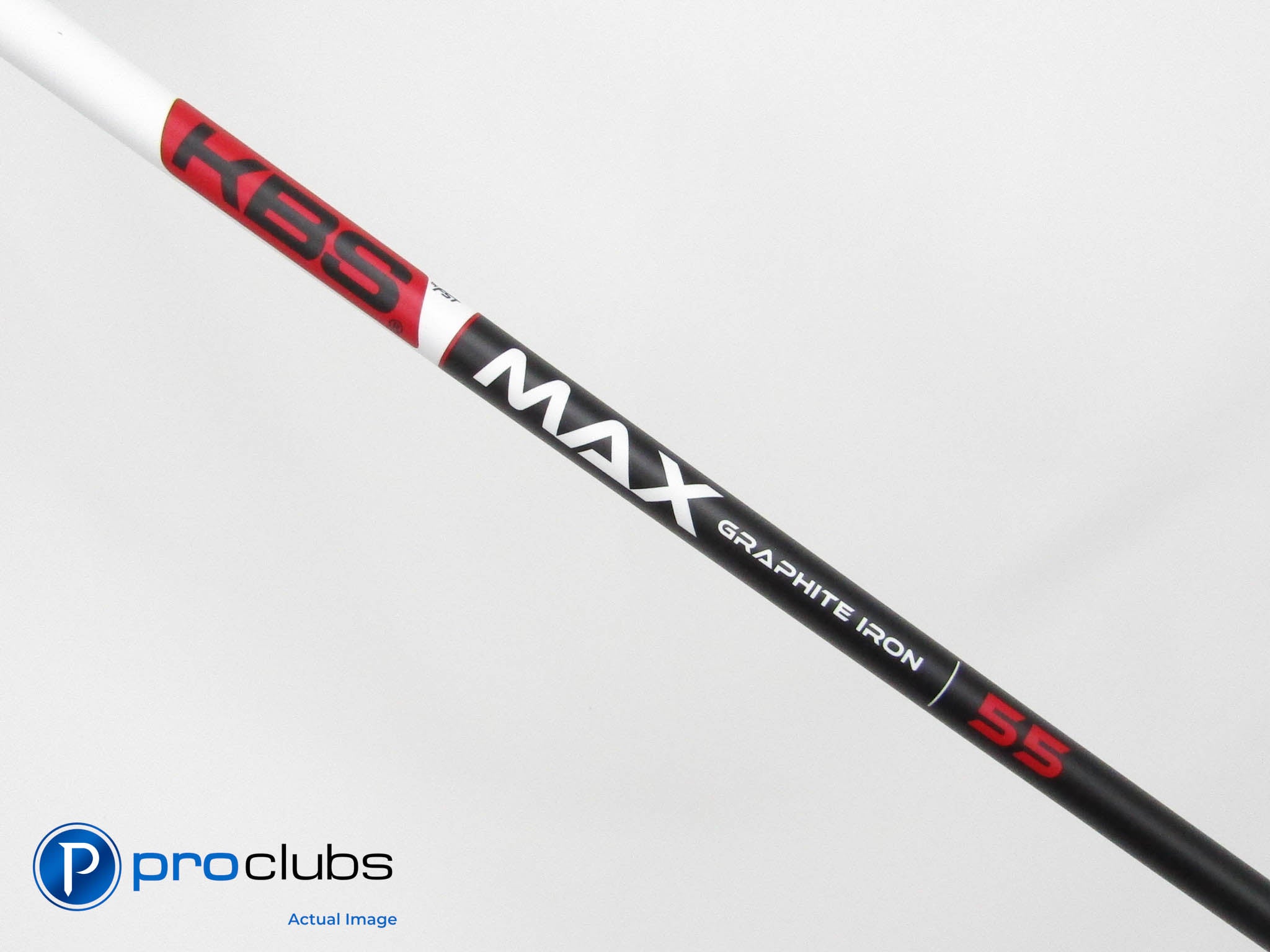 New! KBS MAX 55 Senior Flex Graphite Iron Shaft .370" Parallel Tip #458312