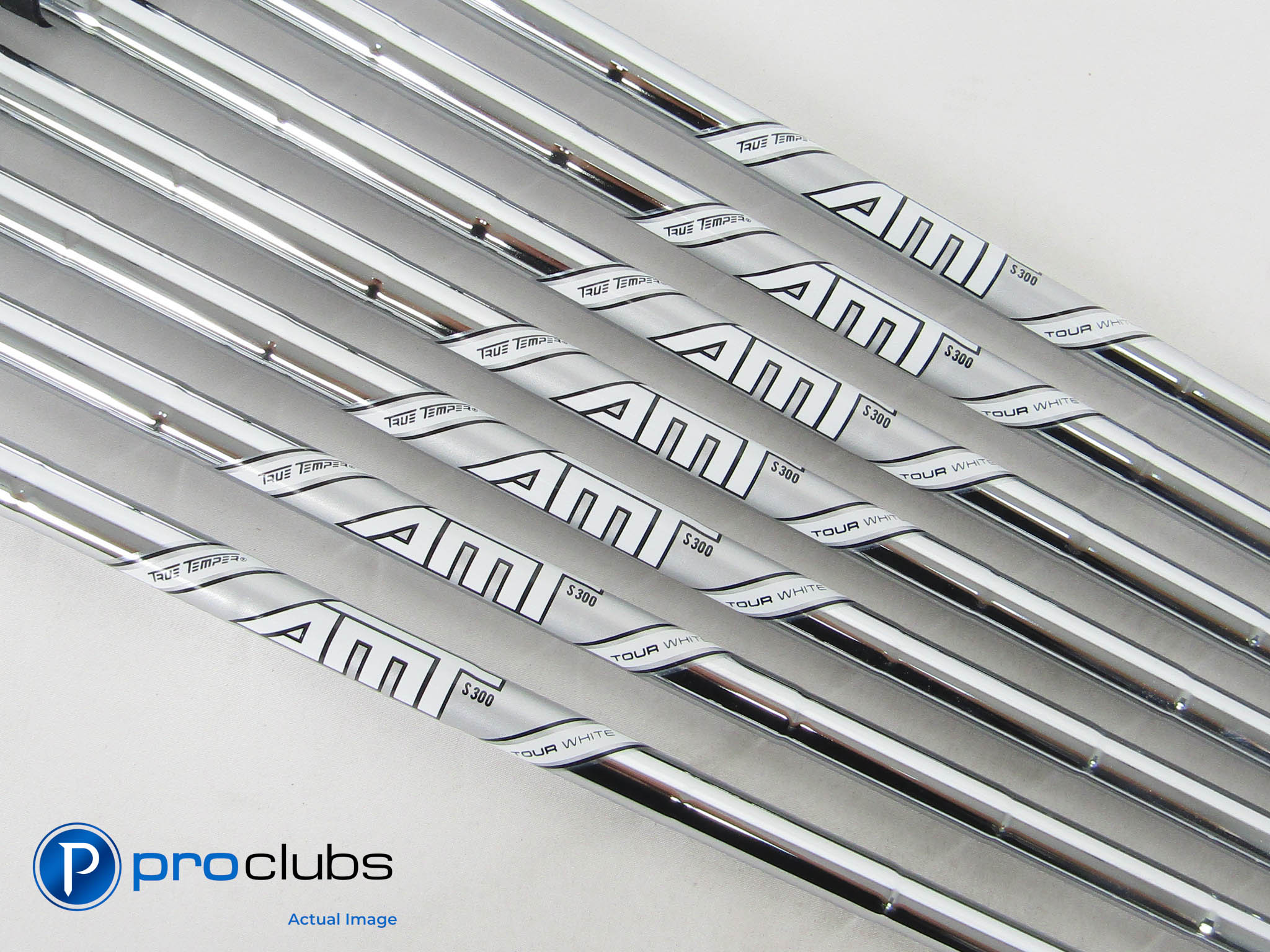 TRUE TEMPER AMT Tour White S300 Stiff Flex Steel Iron Shafts (4-PW) .355" 447003