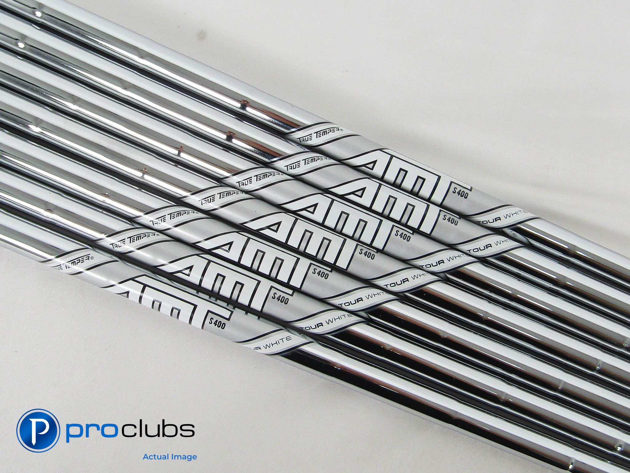New! True Temper AMT Tour White S400 Stiff Flex Steel Iron Shafts (4-PW) #458154