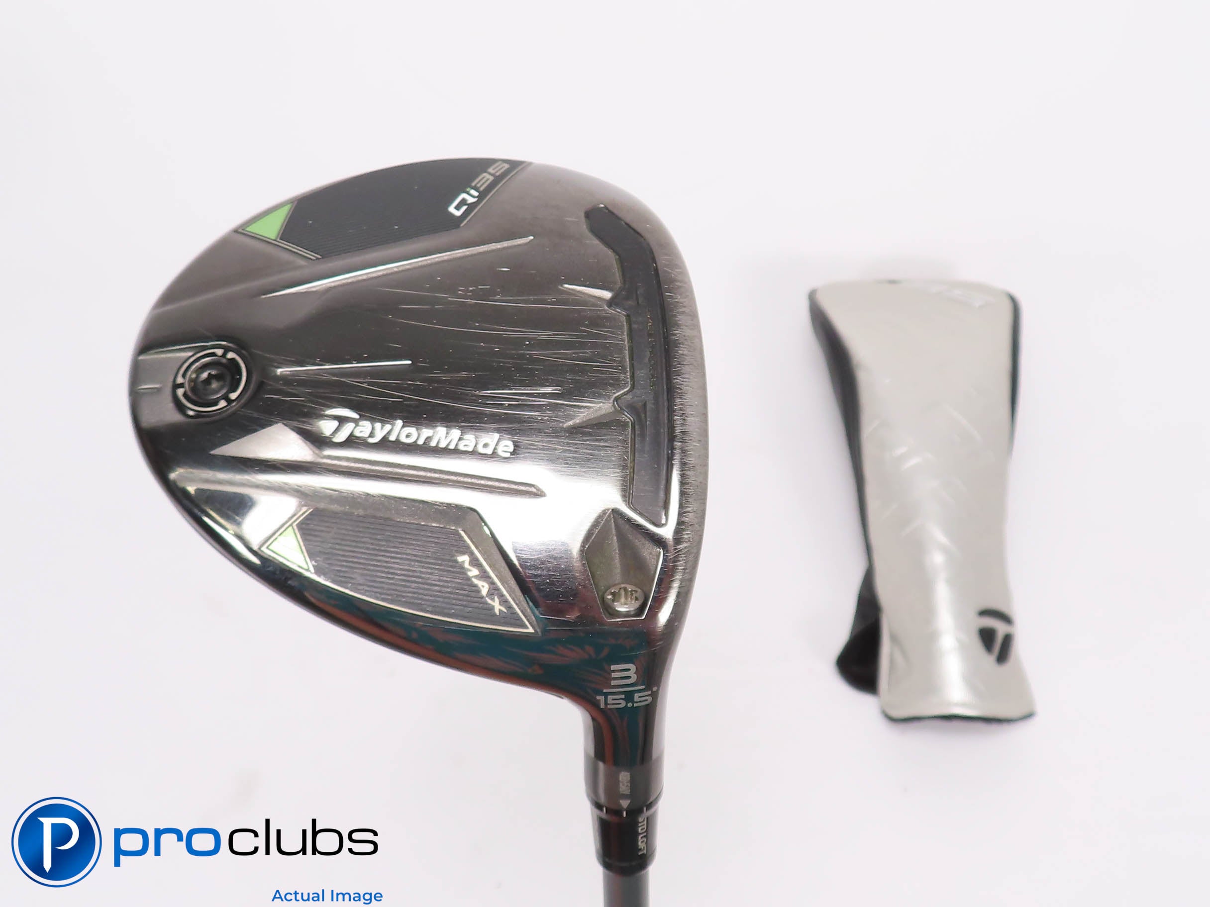 Nice TaylorMade Qi35 MAX 15.5* 3 WOOD w/HC - Air Speeder 50 Regular Flex 458459