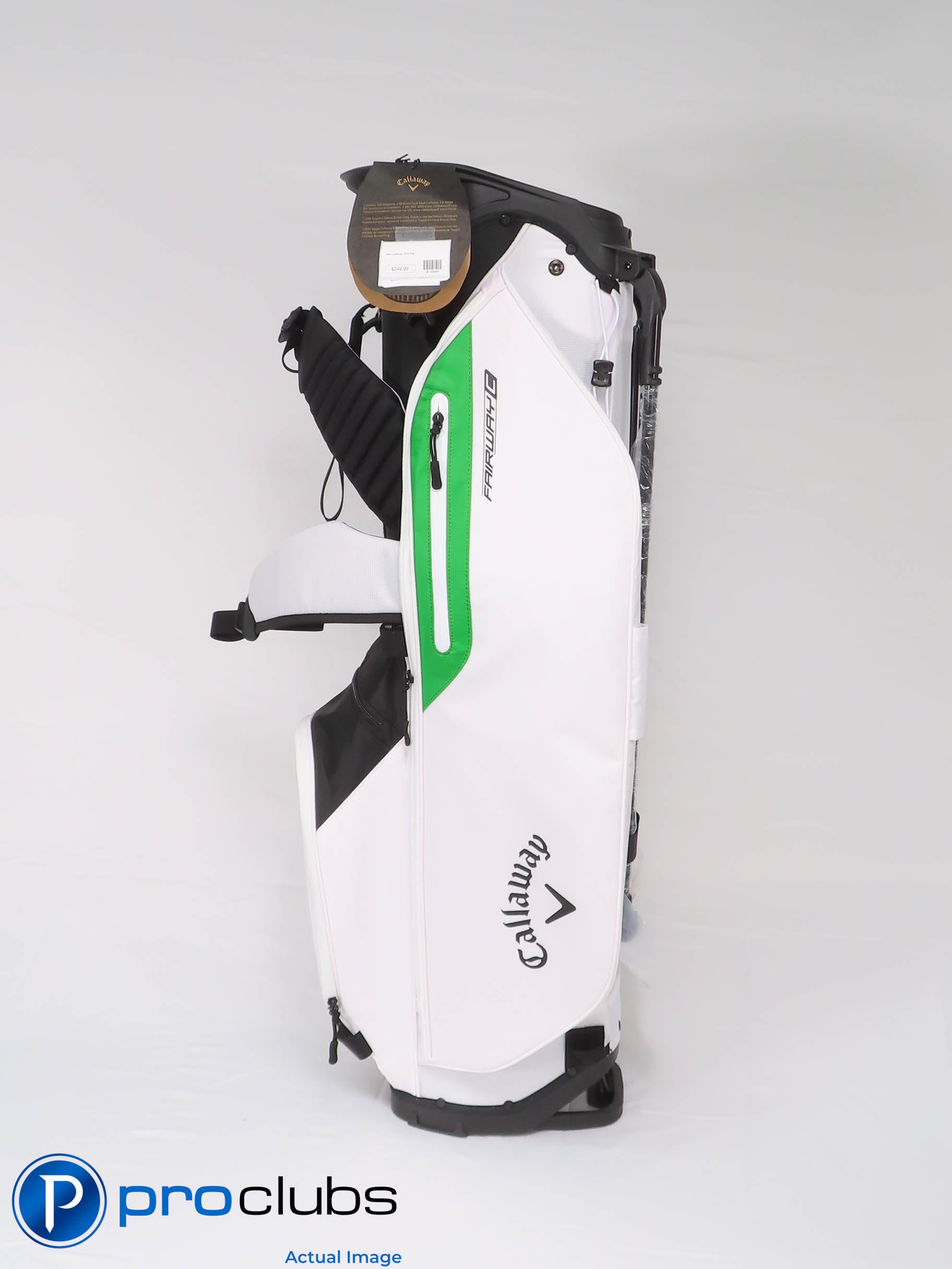 NEW Callaway FAIRWAY C Carry / Stand Golf Bag w/Rainhood - White/Black 459341