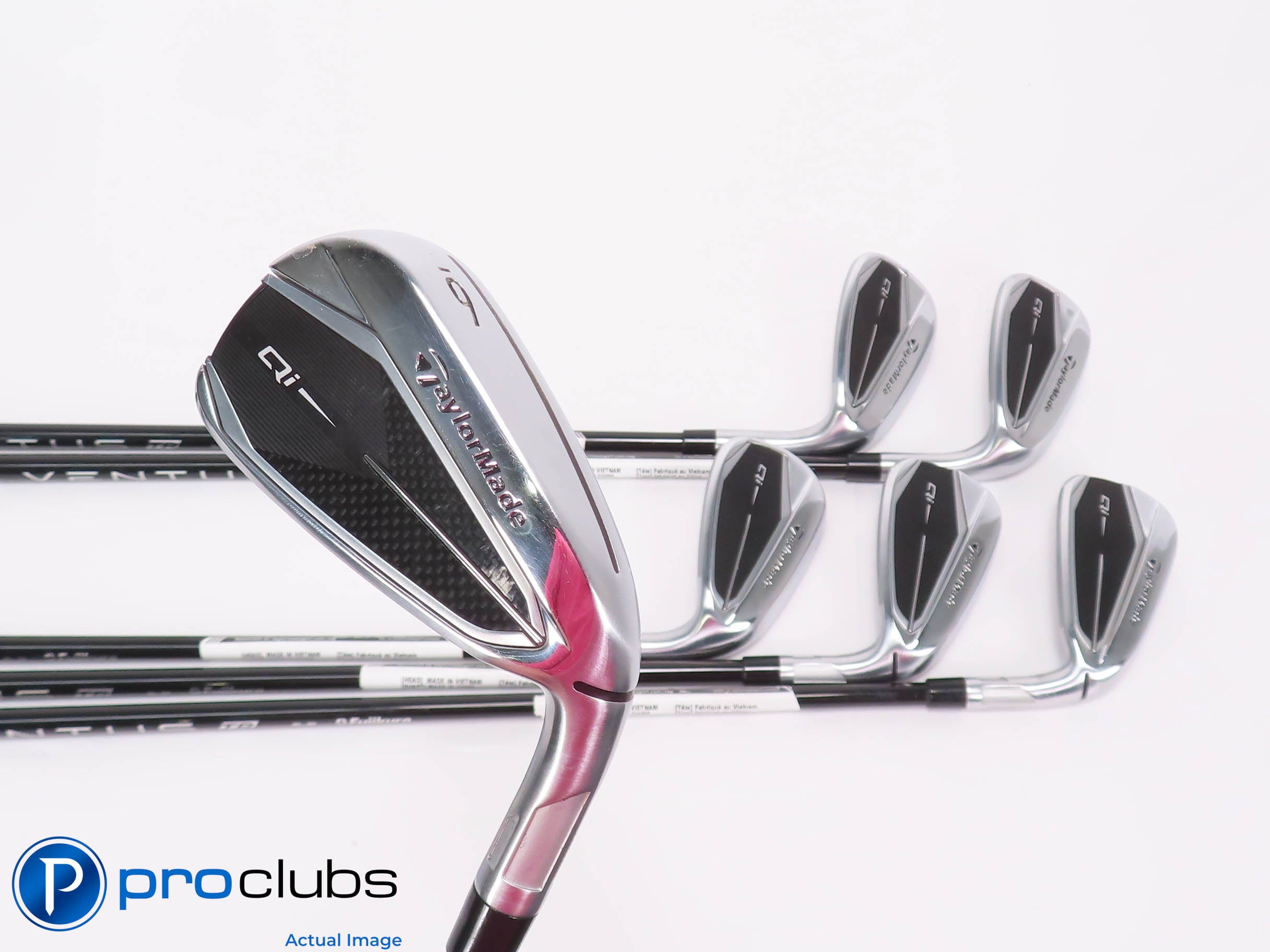 Nice TaylorMade Qi 6-PW,AW IRON SET - Ventus TR 6R Regular Flex Graphite 459353