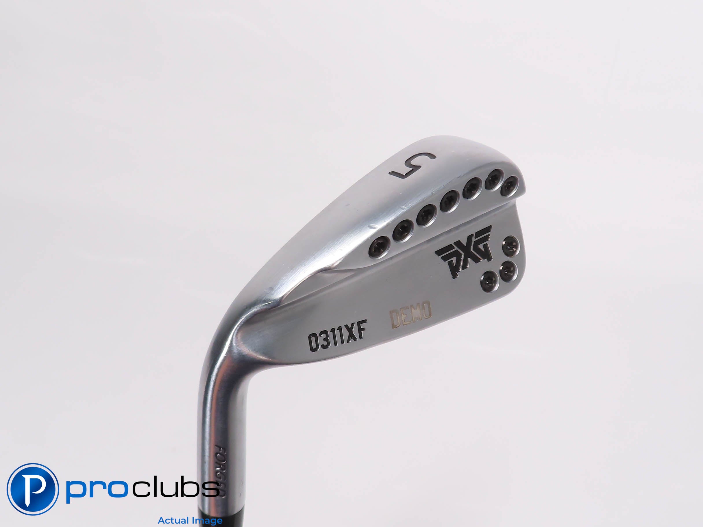 Nice Left Handed PXG 0311XF 23* 5 IRON - Steelfiber Regular Flex Graphite 459316