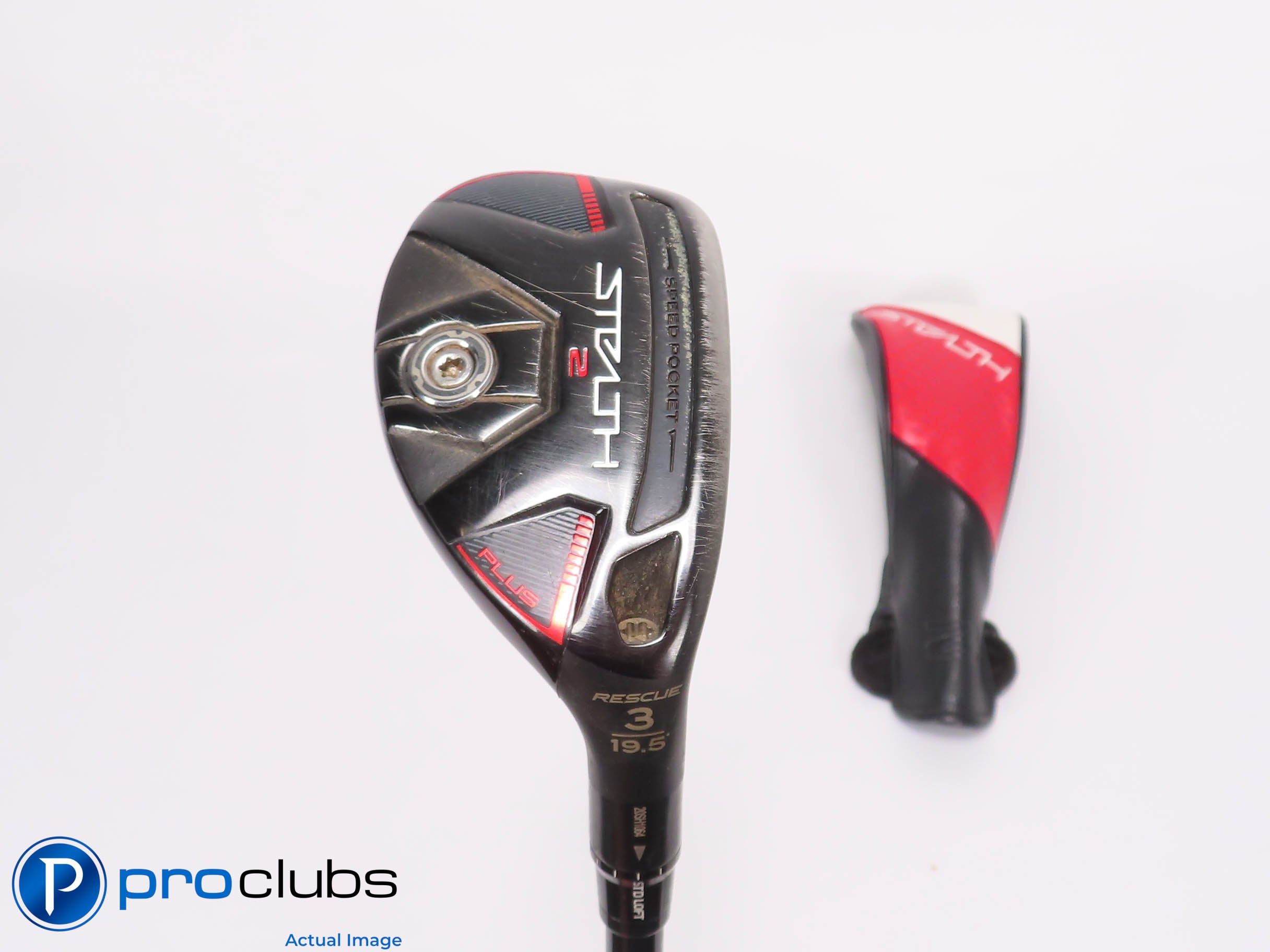TaylorMade STEALTH 2 PLUS 19.5* 3 HYBRID w/Cover Kai'li Red 85 Stiff Flex 459529