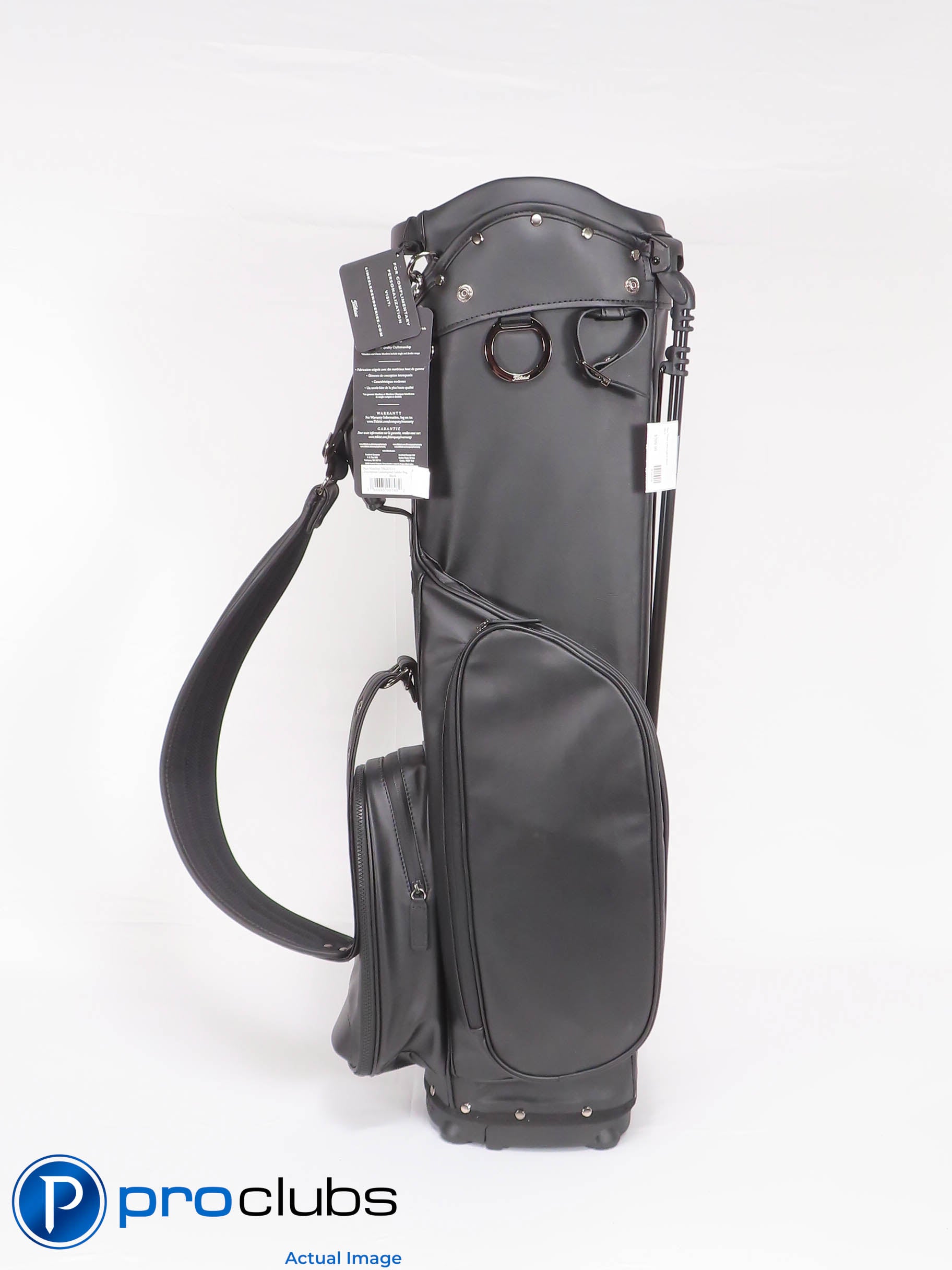 NEW Titleist LINKSLEGEND Caddie Carry / Stand Golf Bag w/Rainhood - Black 459758