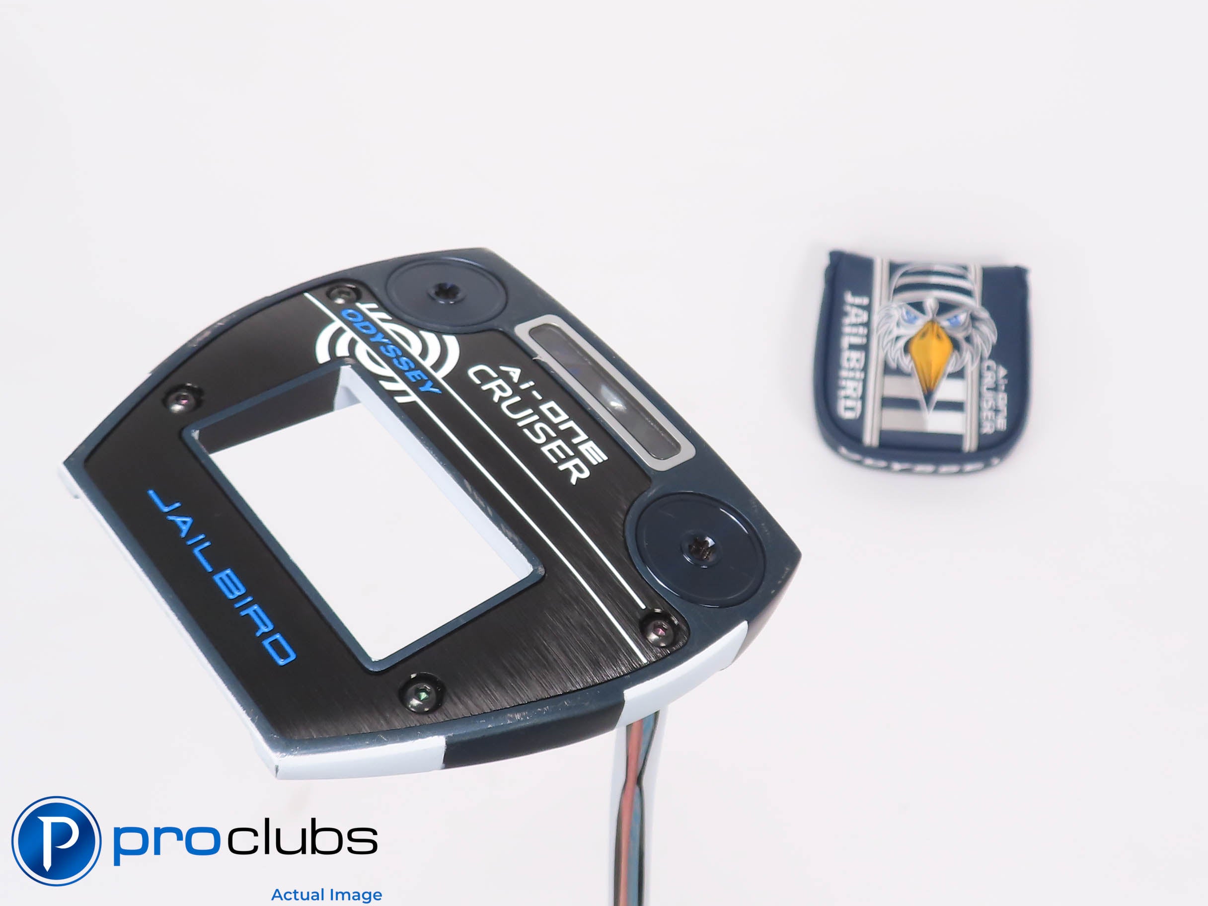 Nice Odyssey Ai-ONE JAILBIRD CRUISER Double Bend 38" PUTTER w/Cover SL 90 457556