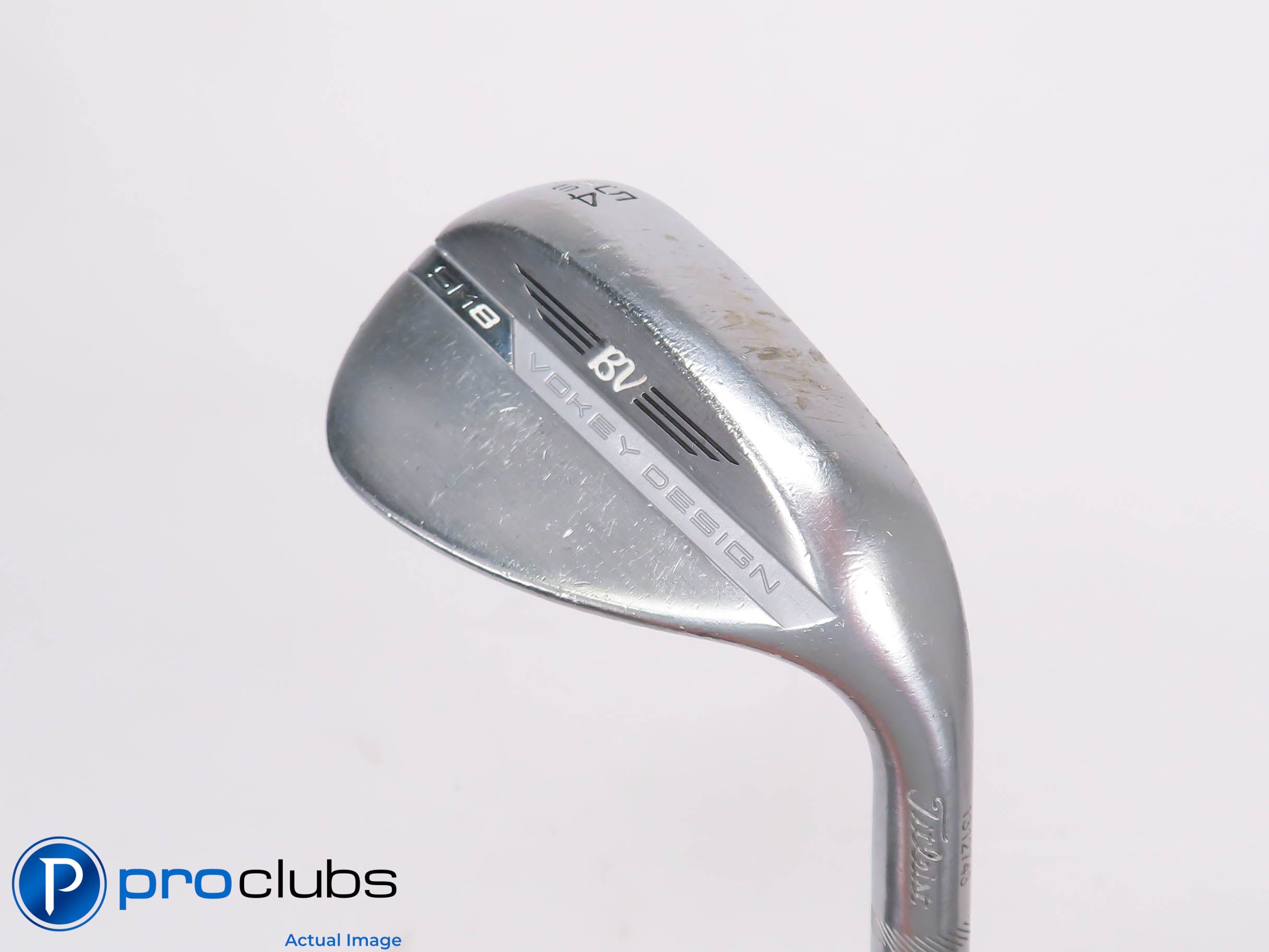 Titleist Vokey SM8 Chrome S-Grind 54*(10*) Wedge - Vokey Wedge Flex - 455631