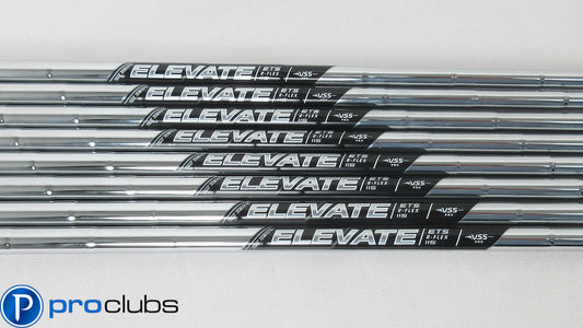 NEW TRUE TEMPER ELEVATE ETS 115 REGULAR FLEX STEEL IRON SHAFTS 3-PW .355 TIP