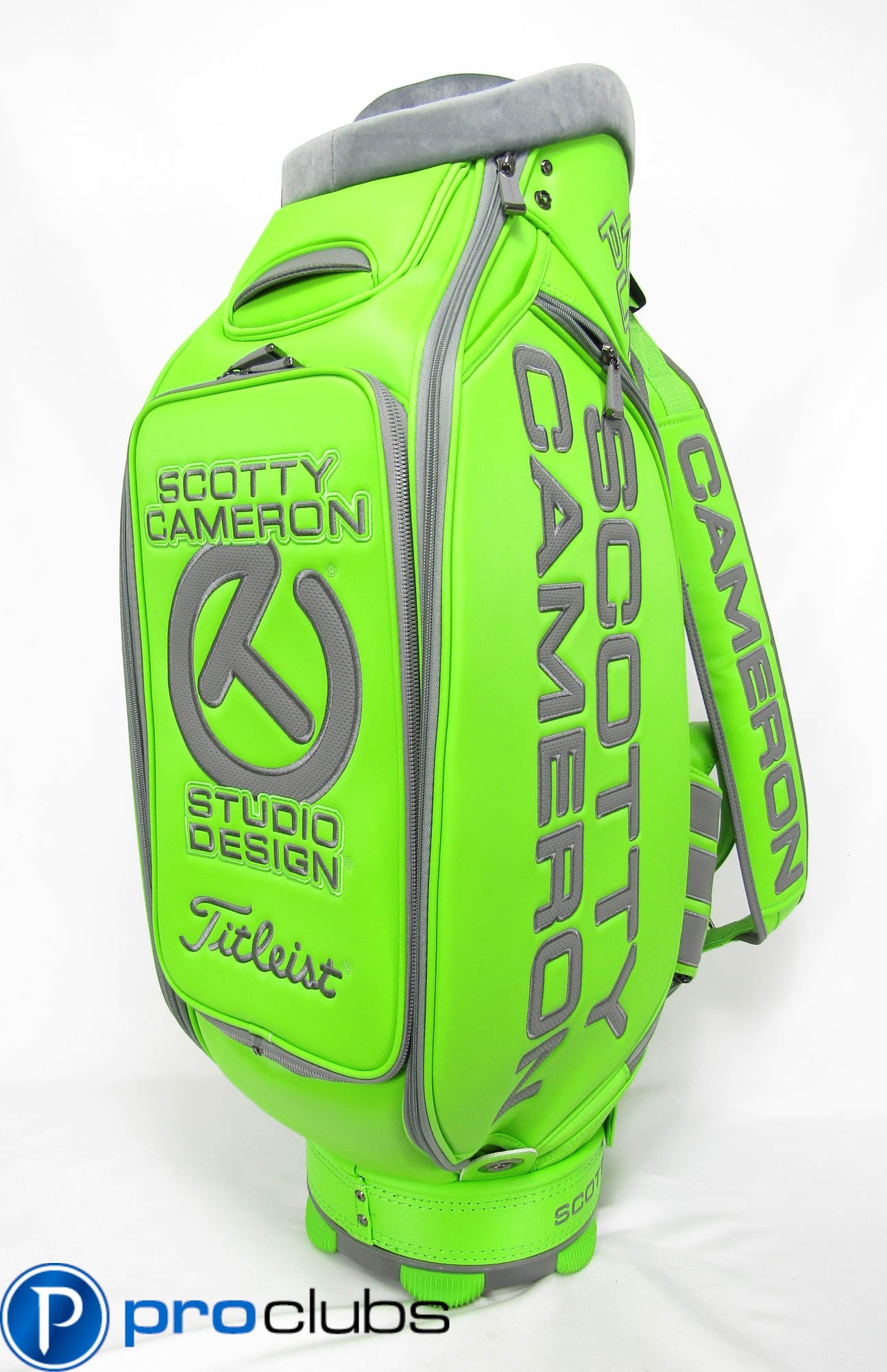 NEW SCOTTY CAMERON '2014 CIRCLE-T LIME GREEN TOUR STAFF BAG #452384
