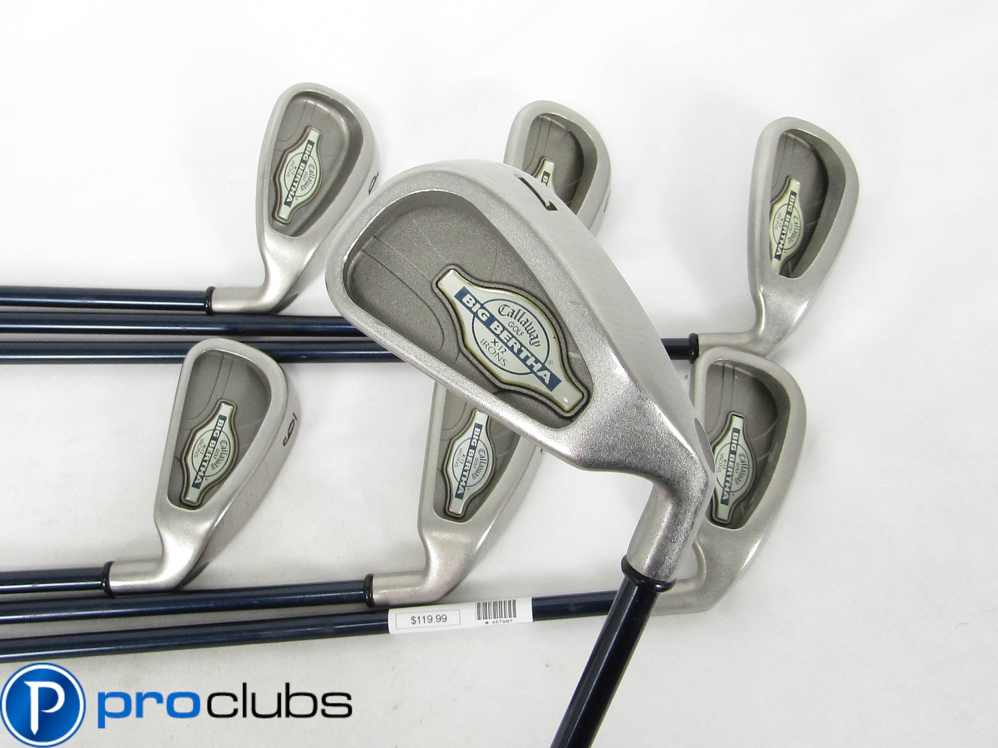 CALLAWAY BIG BERTHA X-12 IRONS 4-PW GRAPHITE REGULAR FLEX #457987